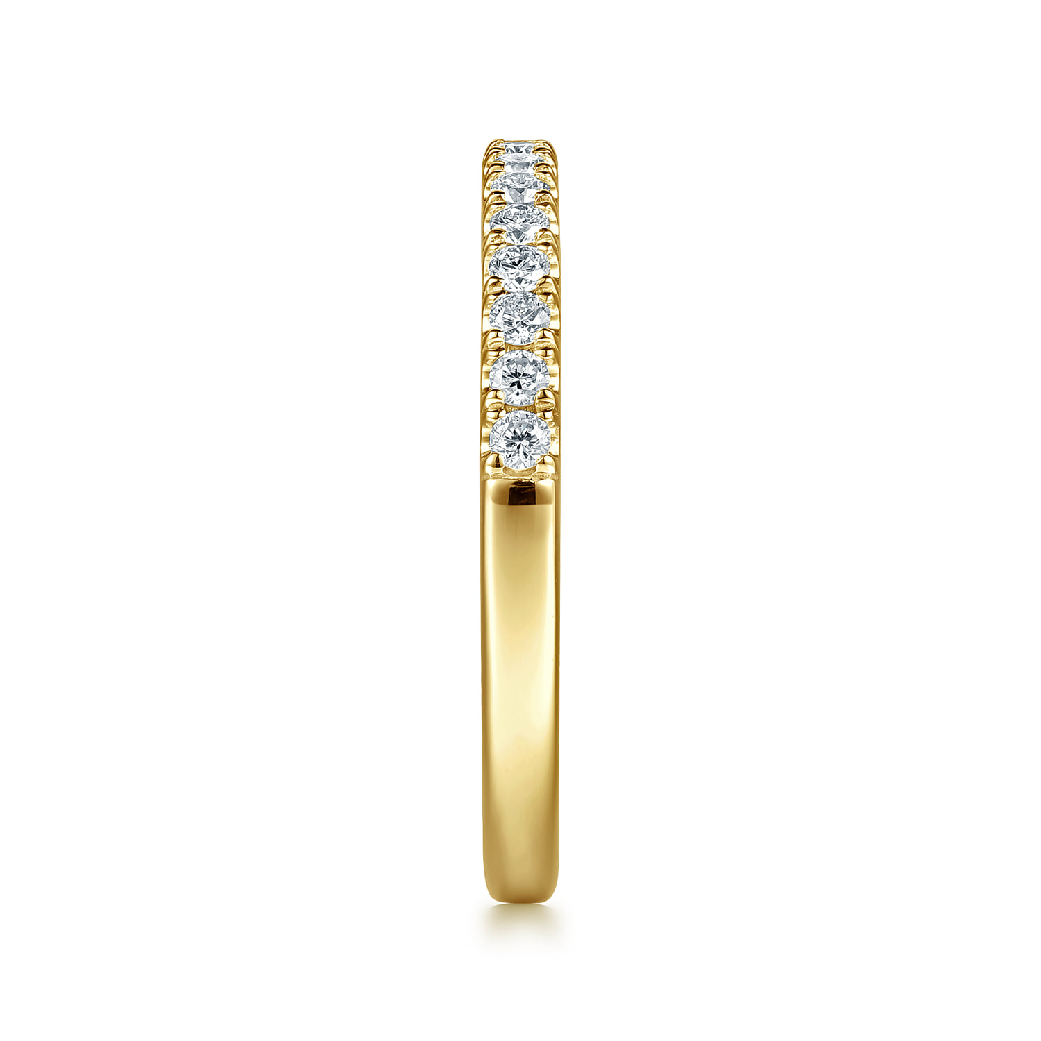 Diamond Matching Wedding Band in 14K Yellow Gold, photograph 5