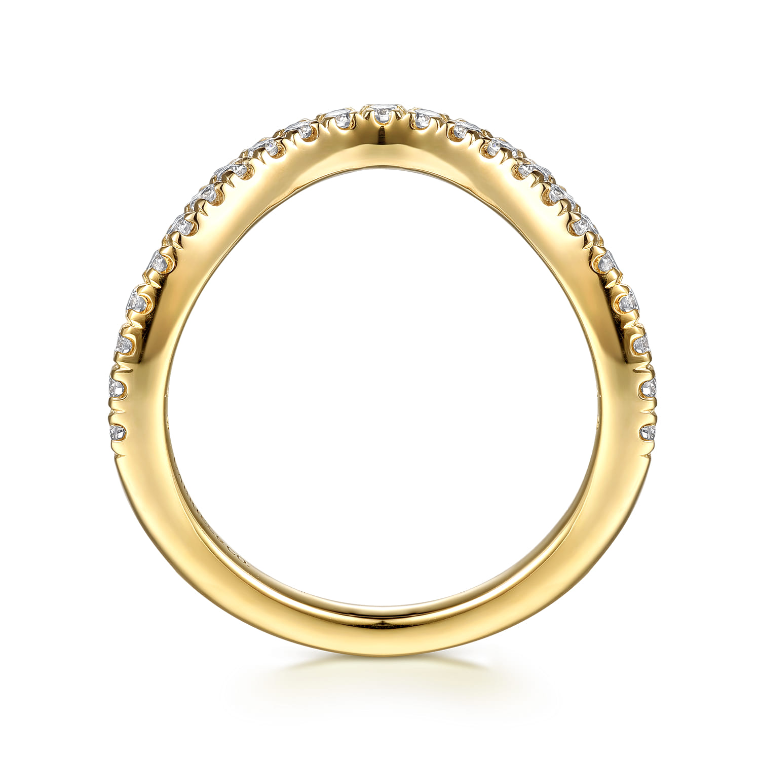 Diamond Matching Wedding Band in 14K Yellow Gold, photograph 2