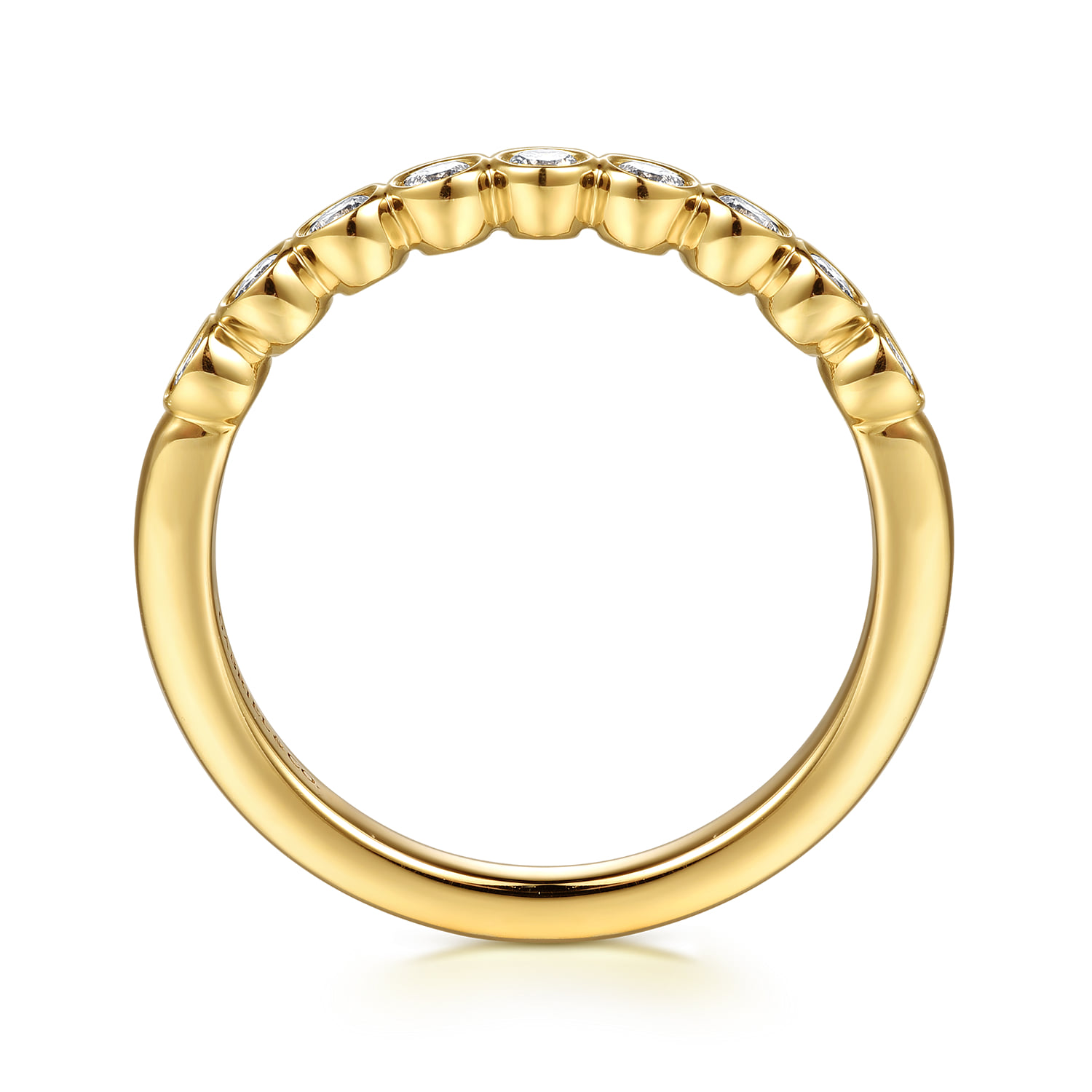 Diamond Matching Wedding Band in 14K Yellow Gold, photograph 2