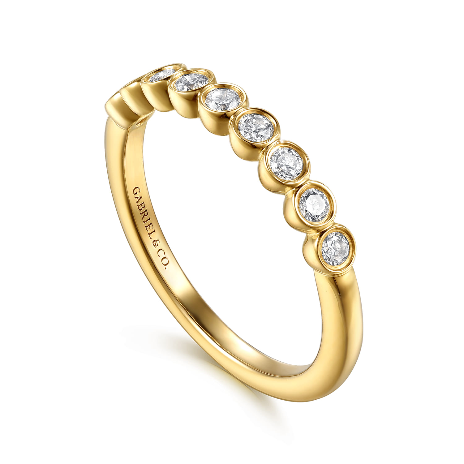 Diamond Matching Wedding Band in 14K Yellow Gold, photograph 3
