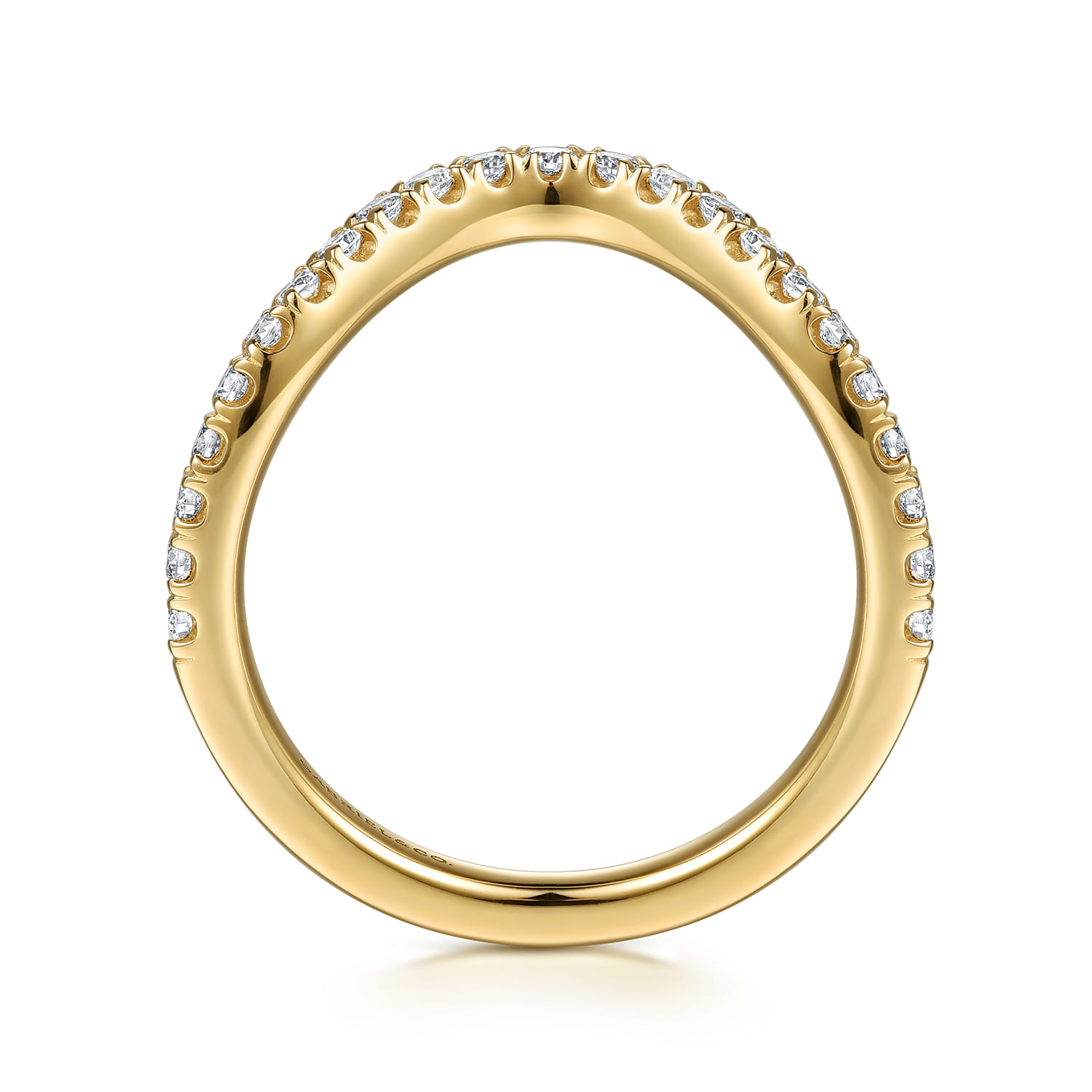 Diamond Matching Wedding Band in 14K Yellow Gold, photograph 2