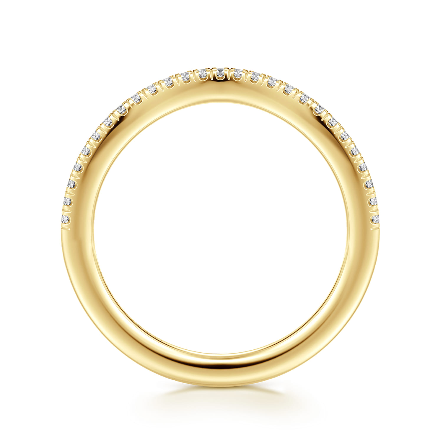 Diamond Matching Wedding Band in 14K Yellow Gold, photograph 2
