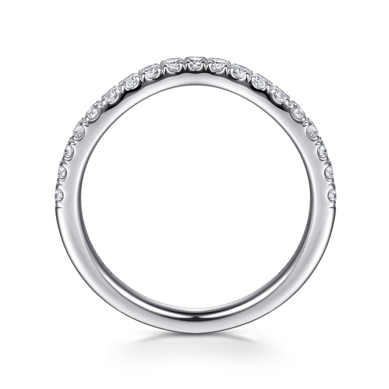 Diamond Matching Wedding Band in 14K White Gold, photograph 2