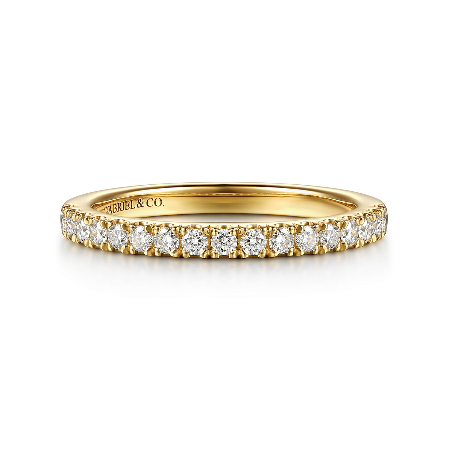 Vintage Inspired Diamond Matching Wedding Band in 14K Yellow Gold