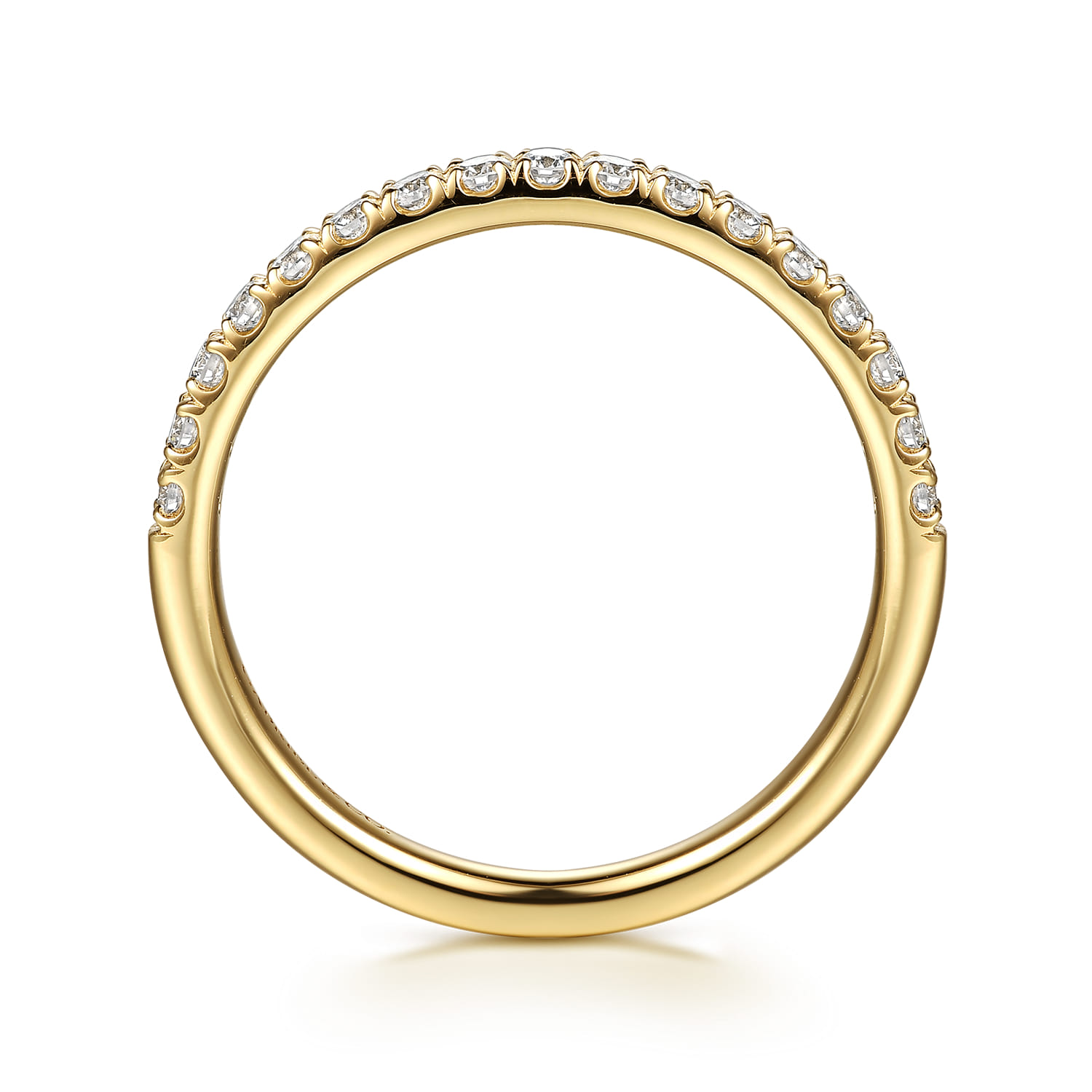 Diamond Matching Wedding Band in 14K Yellow Gold, photograph 2