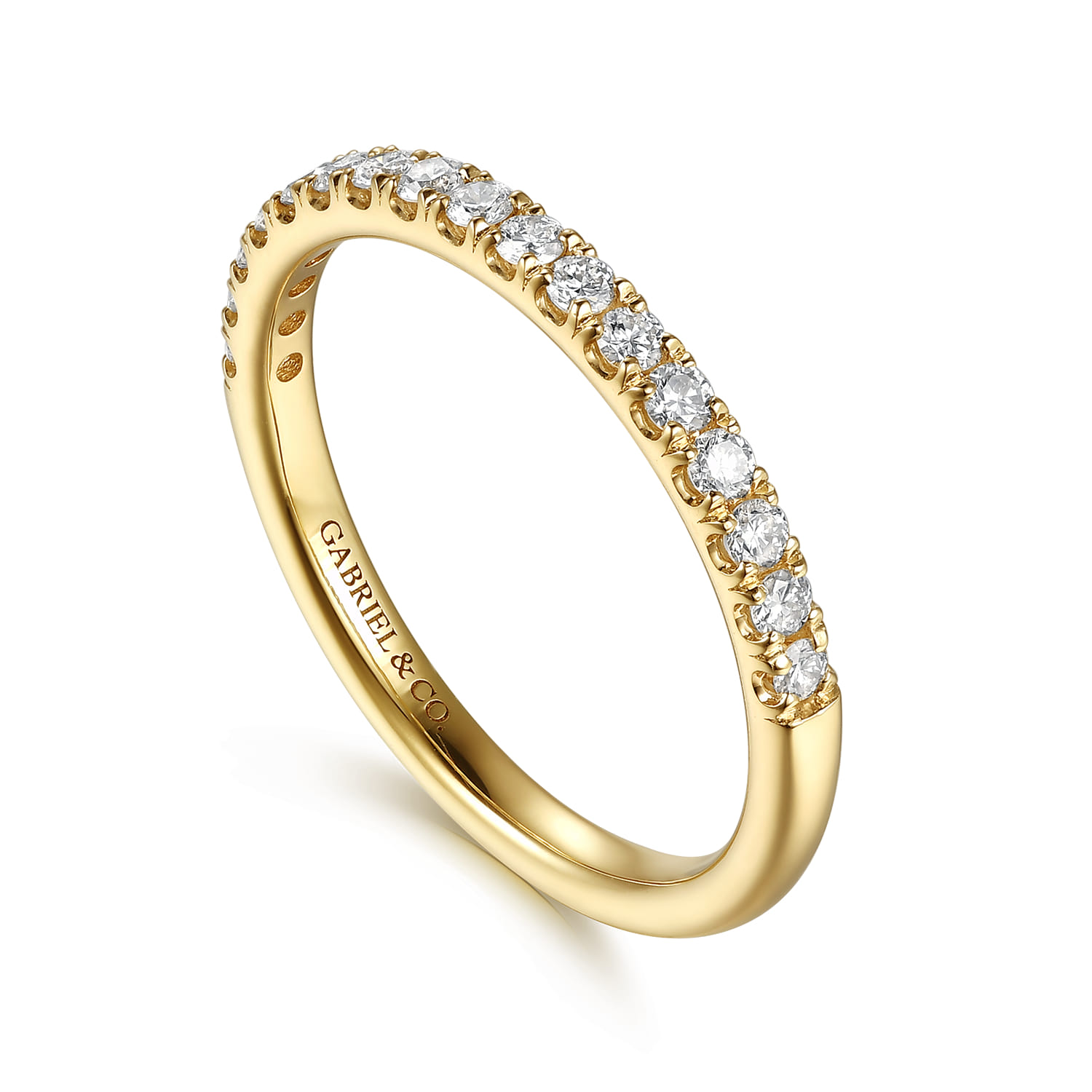 Diamond Matching Wedding Band in 14K Yellow Gold, photograph 3