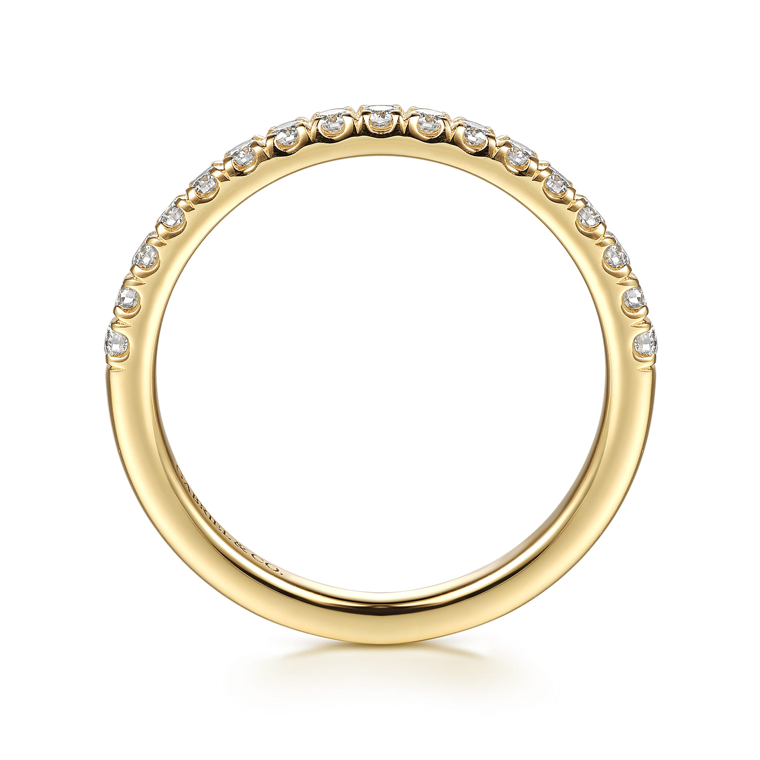Diamond Matching Wedding Band in 14K Yellow Gold, photograph 2