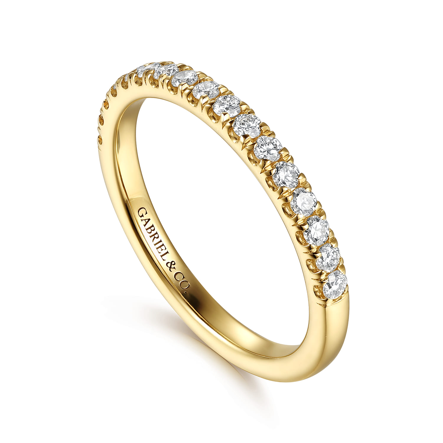 Diamond Matching Wedding Band in 14K Yellow Gold, photograph 3