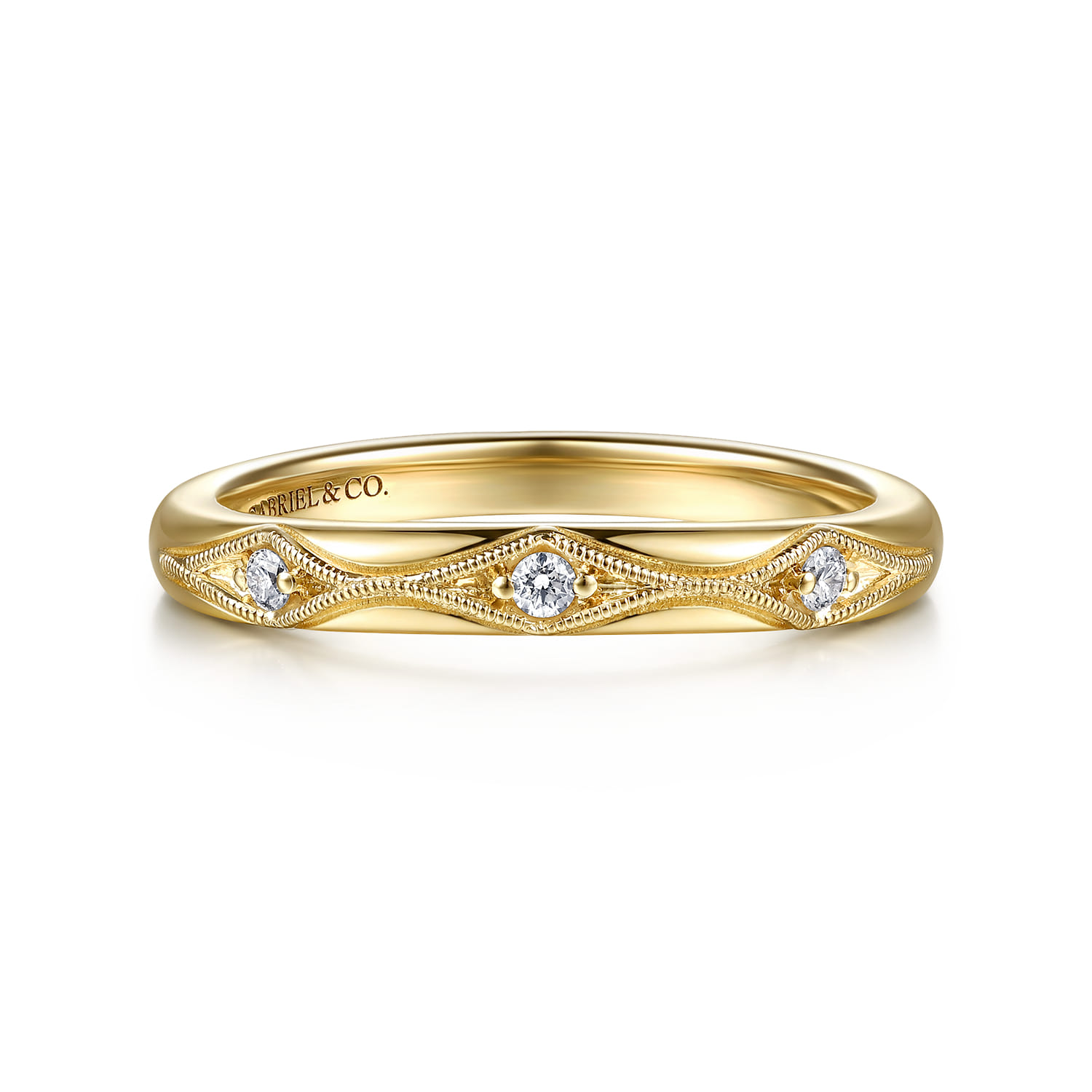 Vintage Inspired Diamond Matching Wedding Band