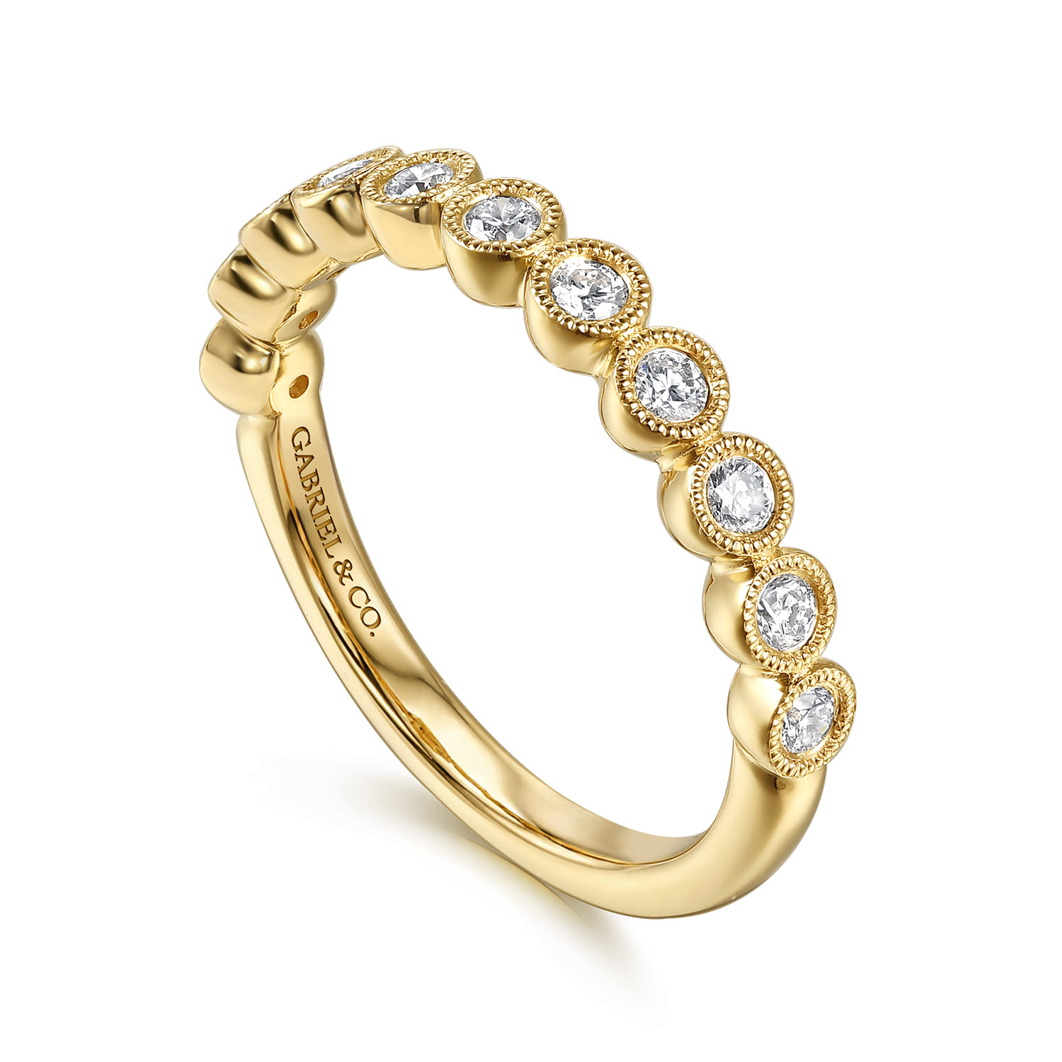 Diamond Matching Wedding Band in 14K Yellow Gold, photograph 3