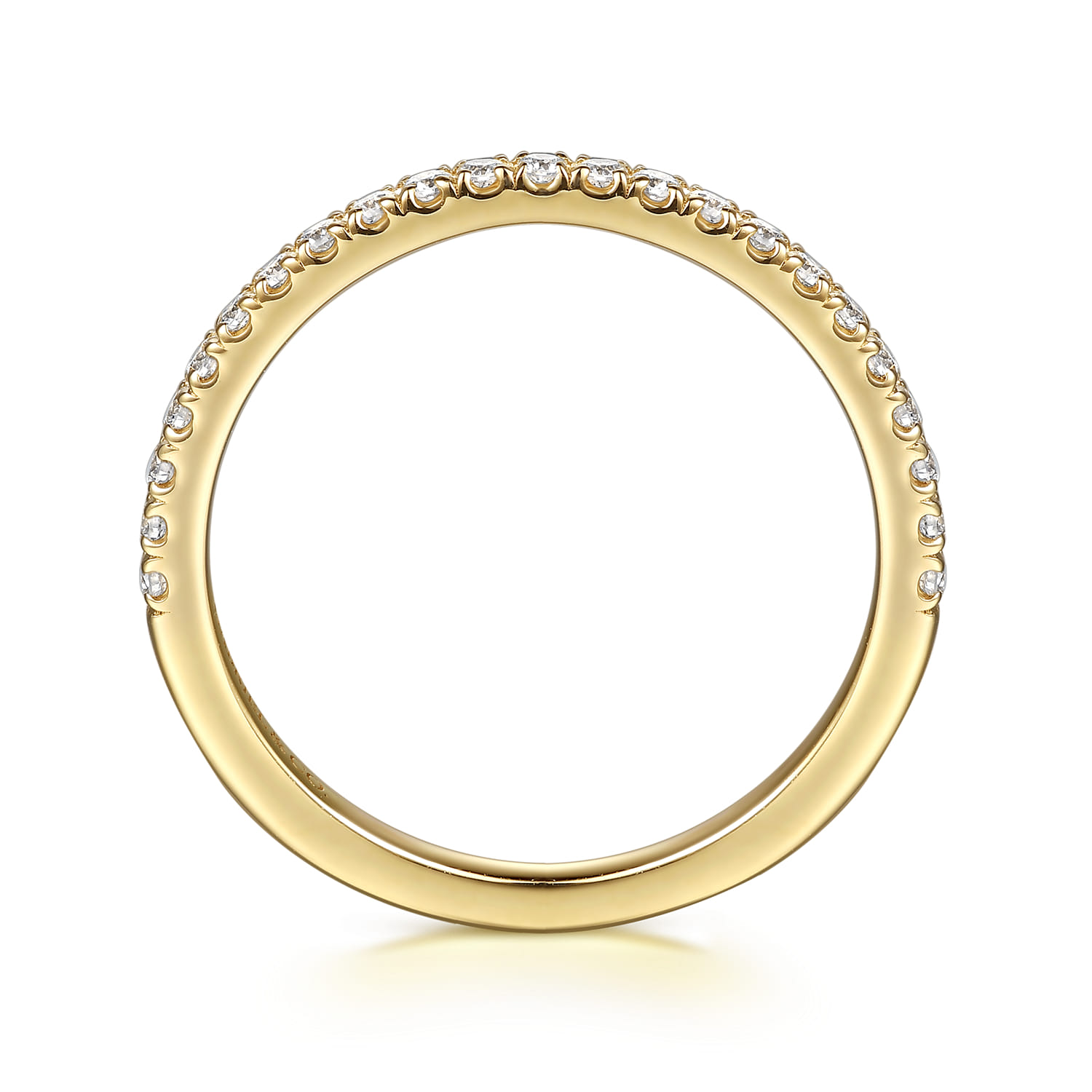 Diamond Matching Wedding Band in 14K Yellow Gold, photograph 2