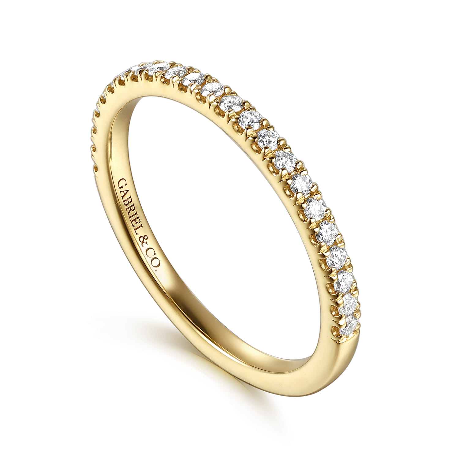 Diamond Matching Wedding Band in 14K Yellow Gold, photograph 3