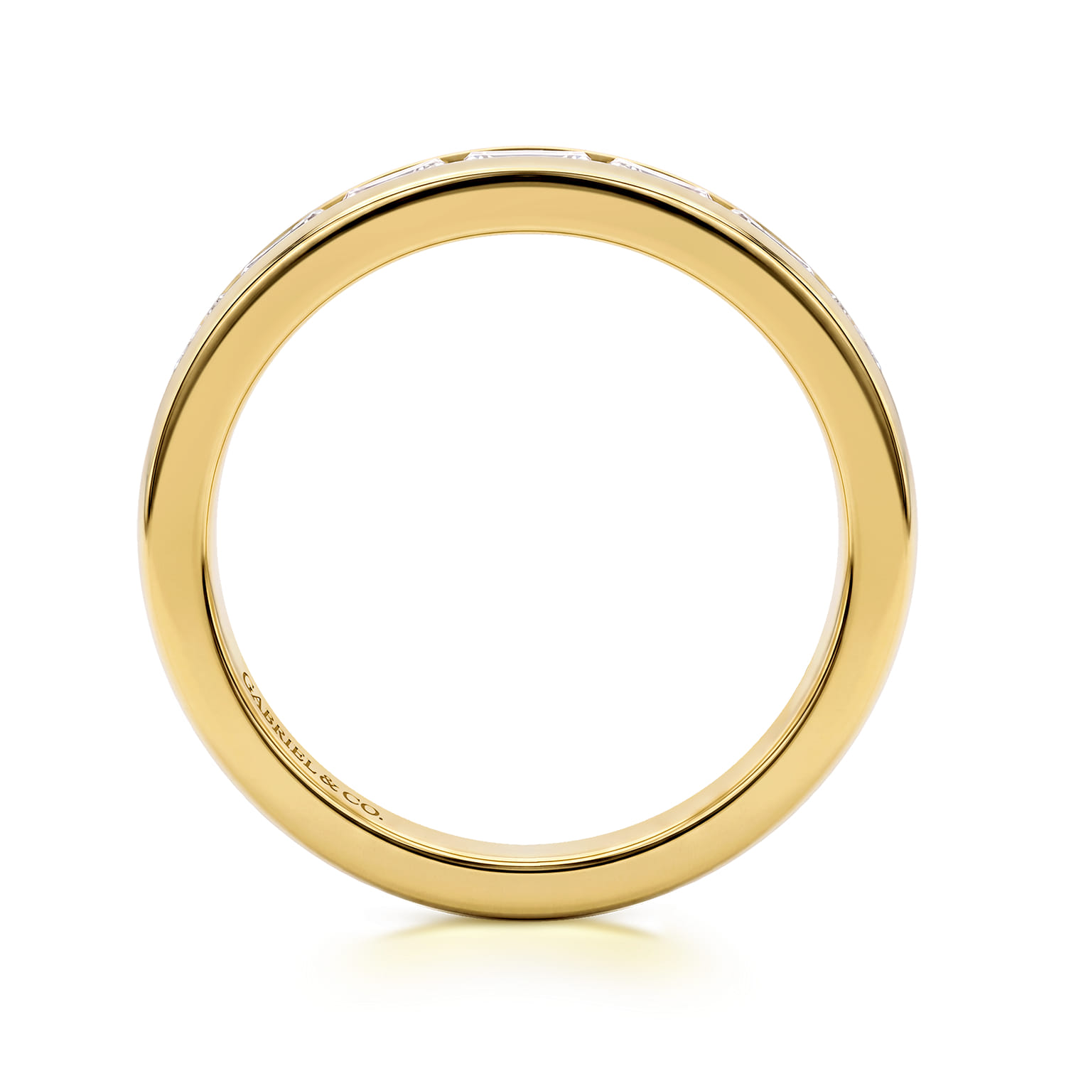 Diamond Matching Wedding Band in 14K Yellow Gold, photograph 2