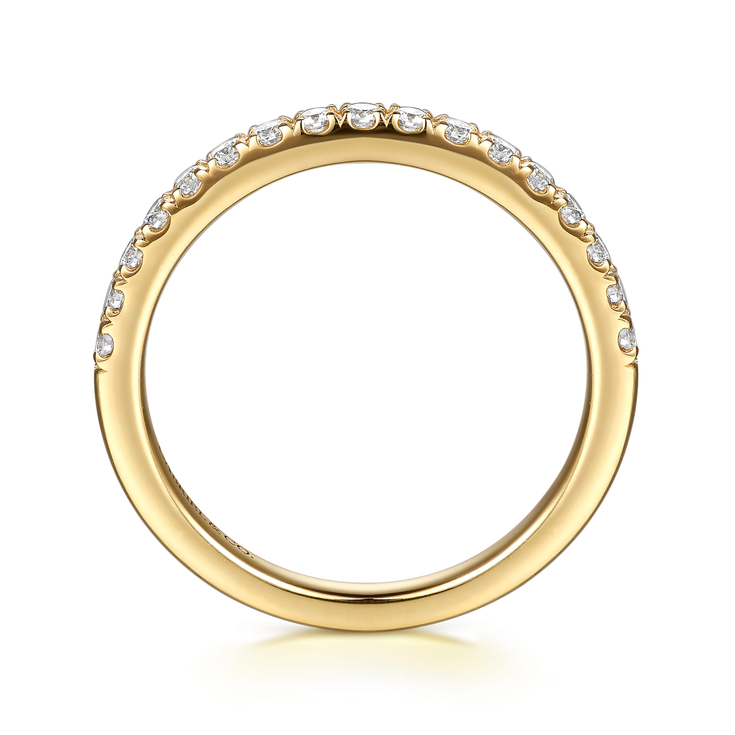 Diamond Matching Wedding Band in 14K Yellow Gold, photograph 2