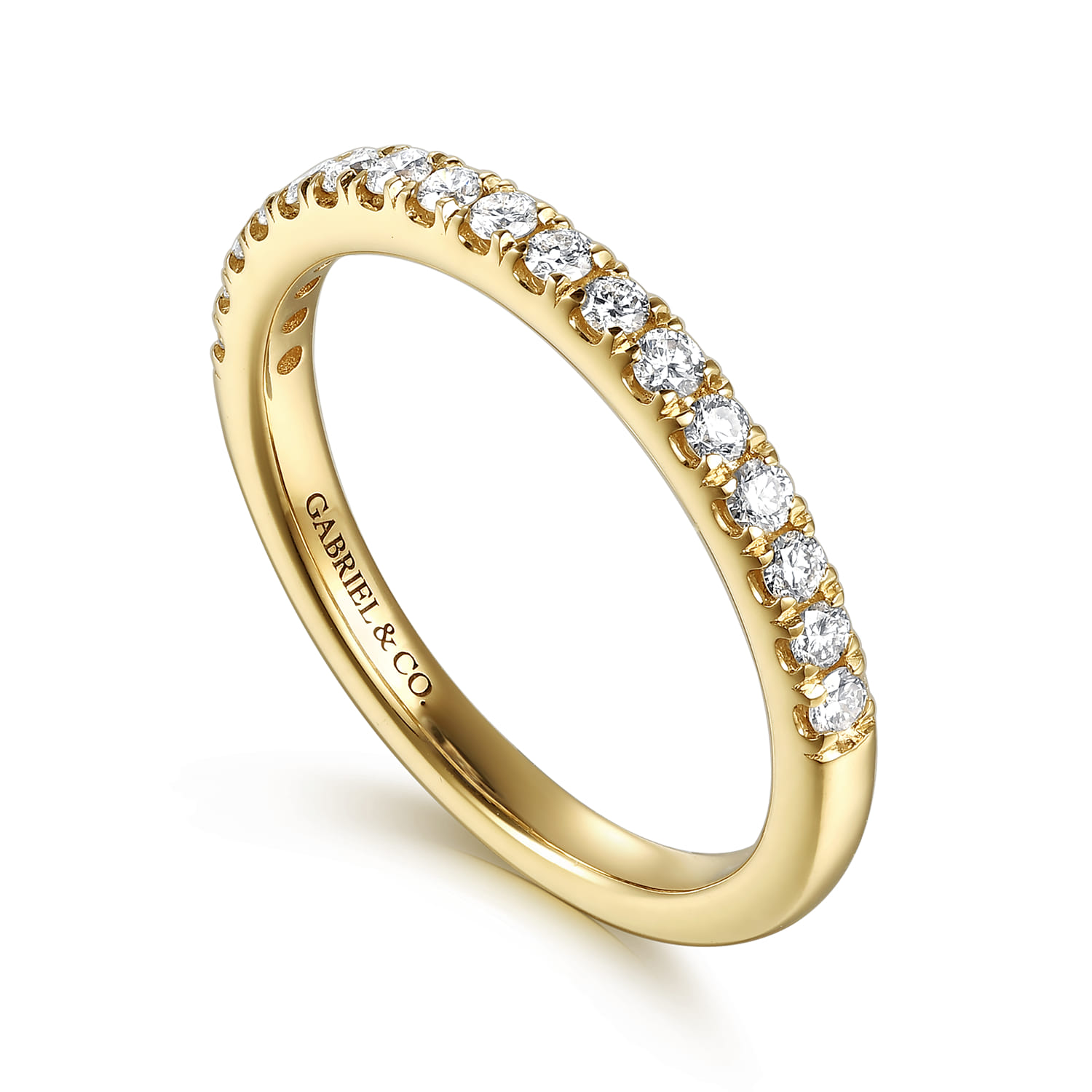 Diamond Matching Wedding Band in 14K Yellow Gold, photograph 3