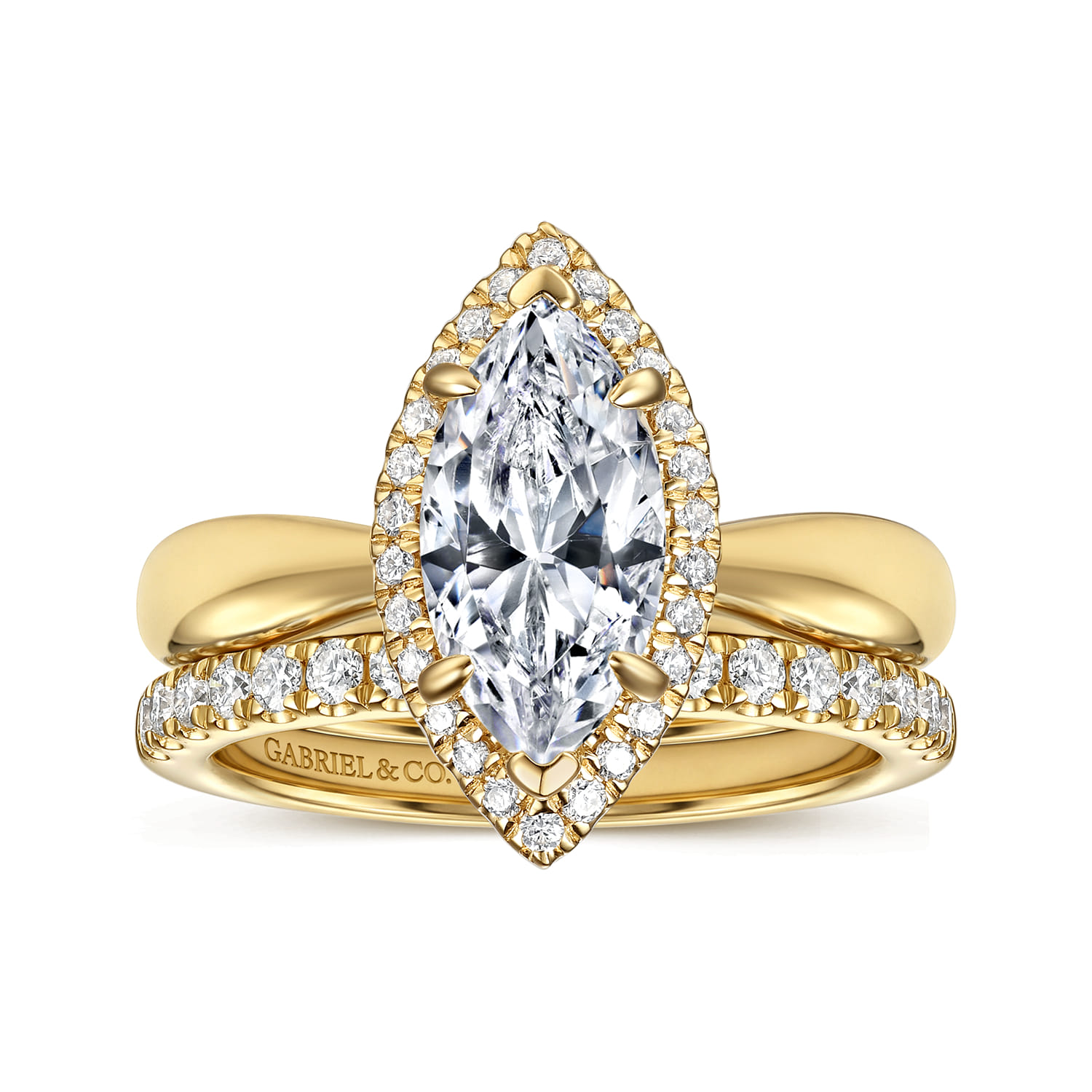 Diamond Matching Wedding Band in 14K Yellow Gold, photograph 4