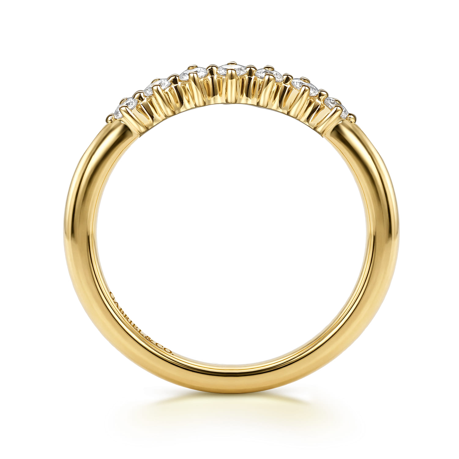 Diamond Matching Wedding Band in 14K Yellow Gold, photograph 2