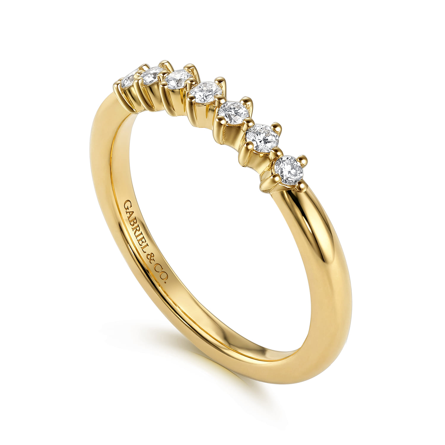 Diamond Matching Wedding Band in 14K Yellow Gold, photograph 3