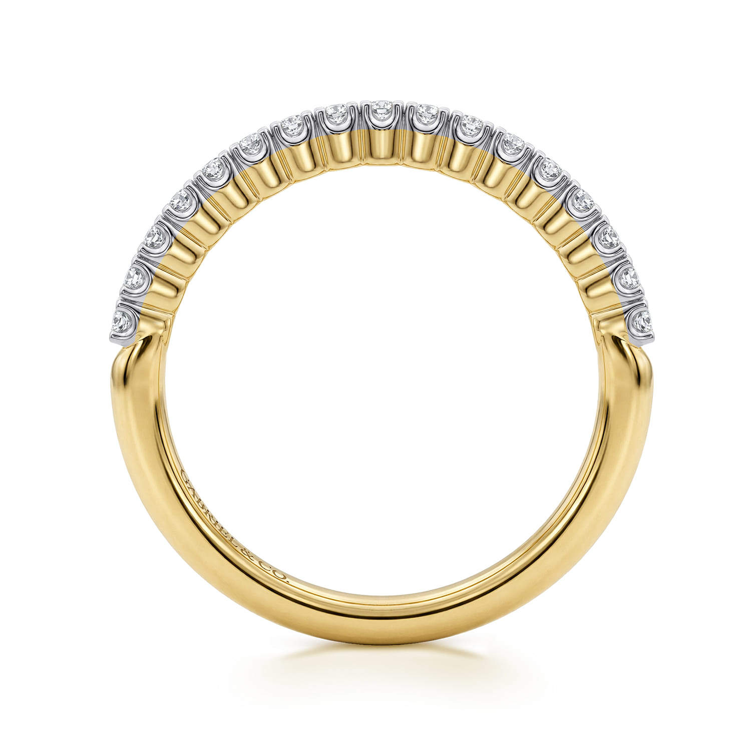 Diamond Matching Wedding Band in 14K Yellow Gold, photograph 2