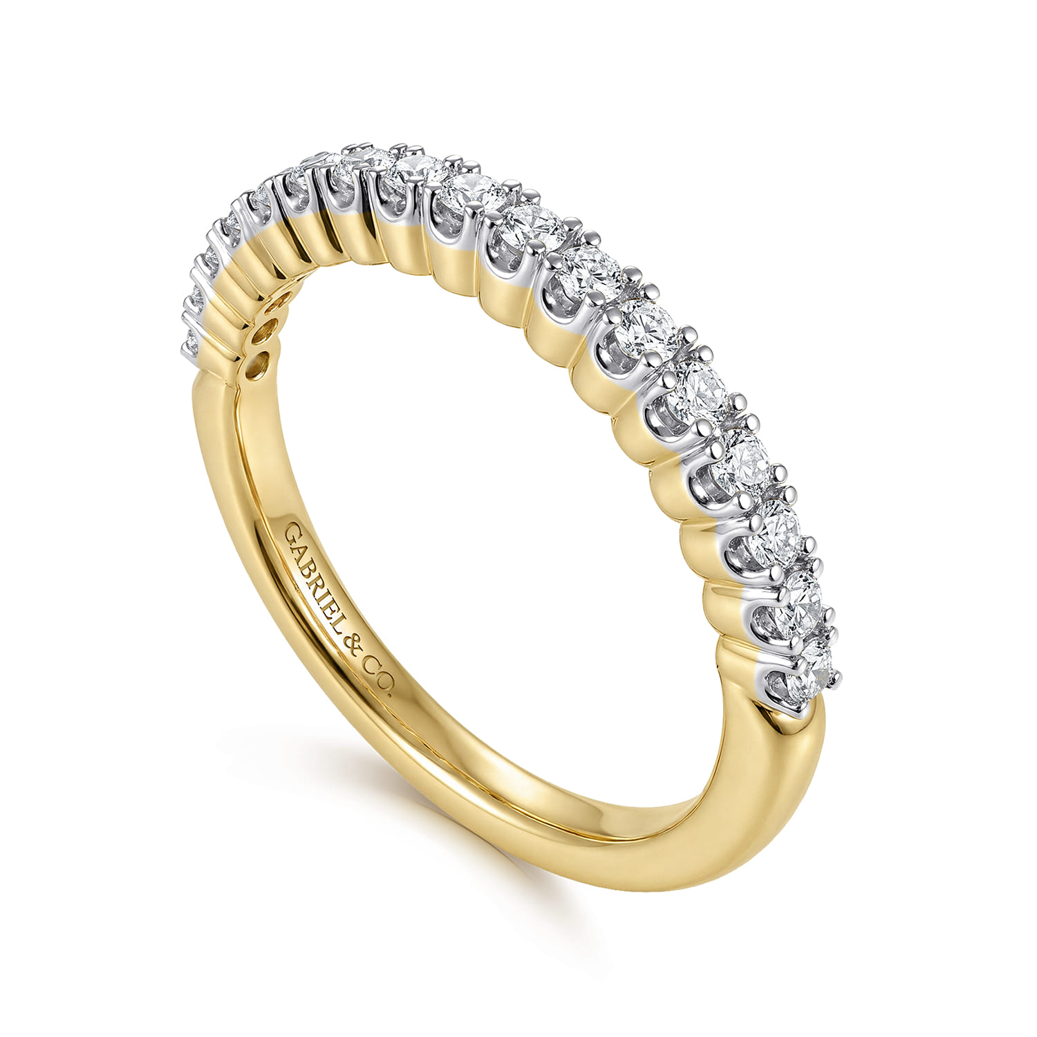 Diamond Matching Wedding Band in 14K Yellow Gold, photograph 3