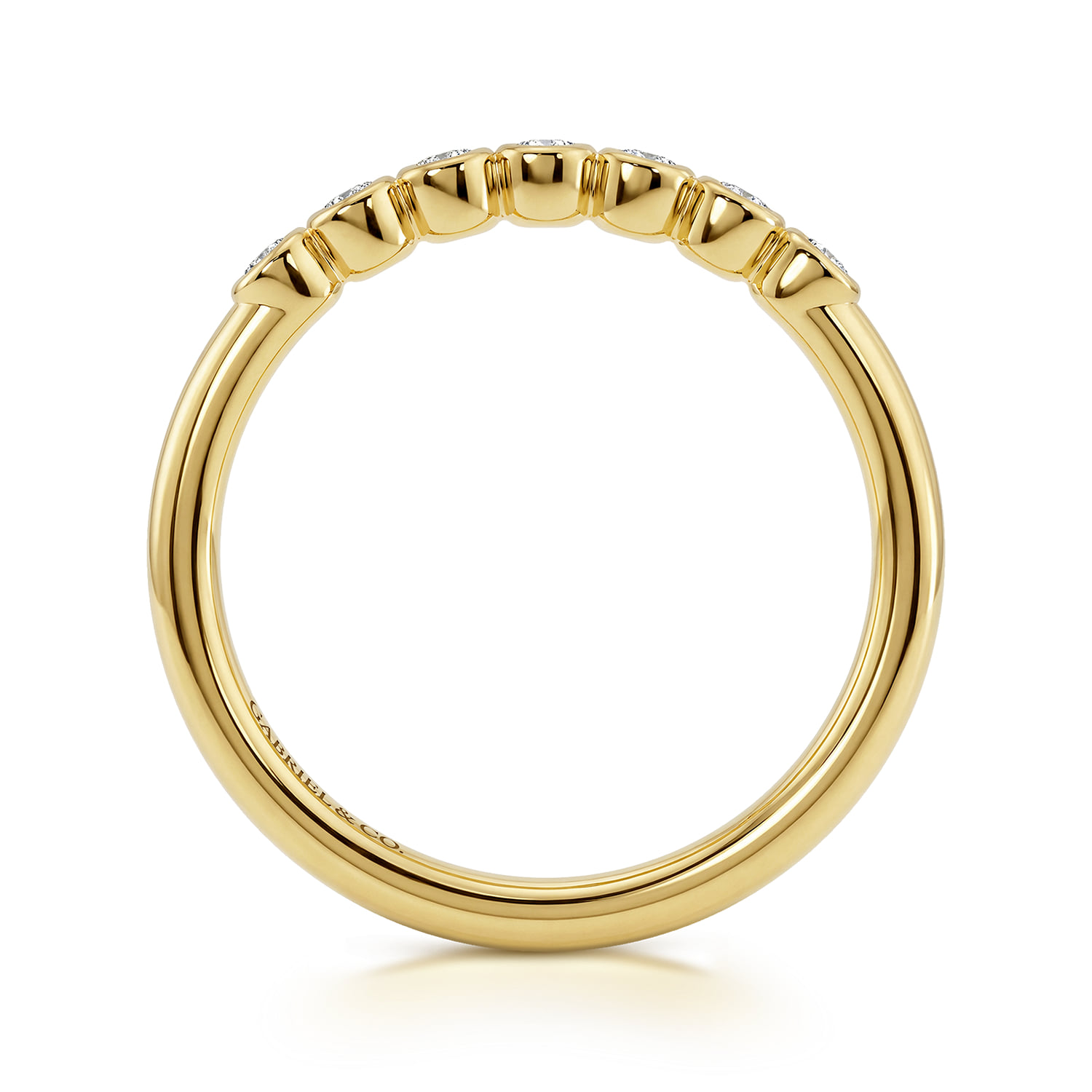 Diamond Matching Wedding Band in 14K Yellow Gold, photograph 2
