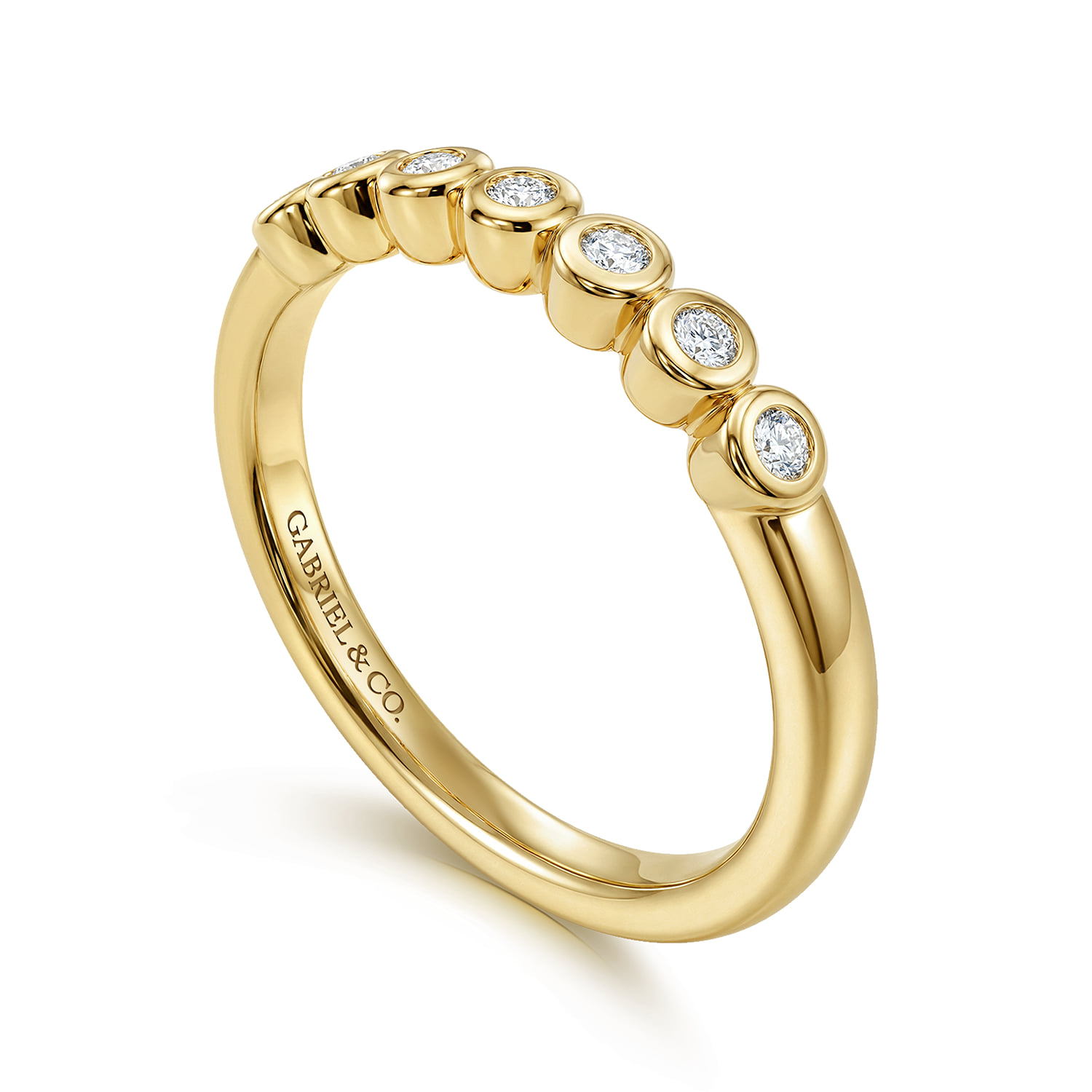 Diamond Matching Wedding Band in 14K Yellow Gold, photograph 3