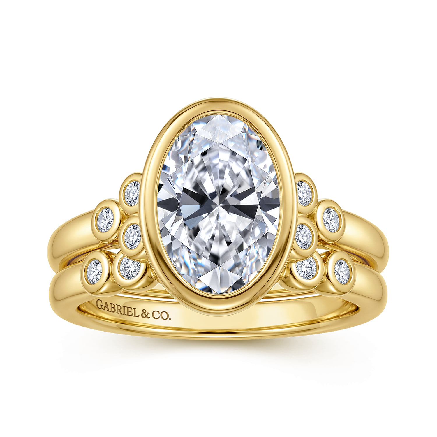Diamond Matching Wedding Band in 14K Yellow Gold, photograph 4