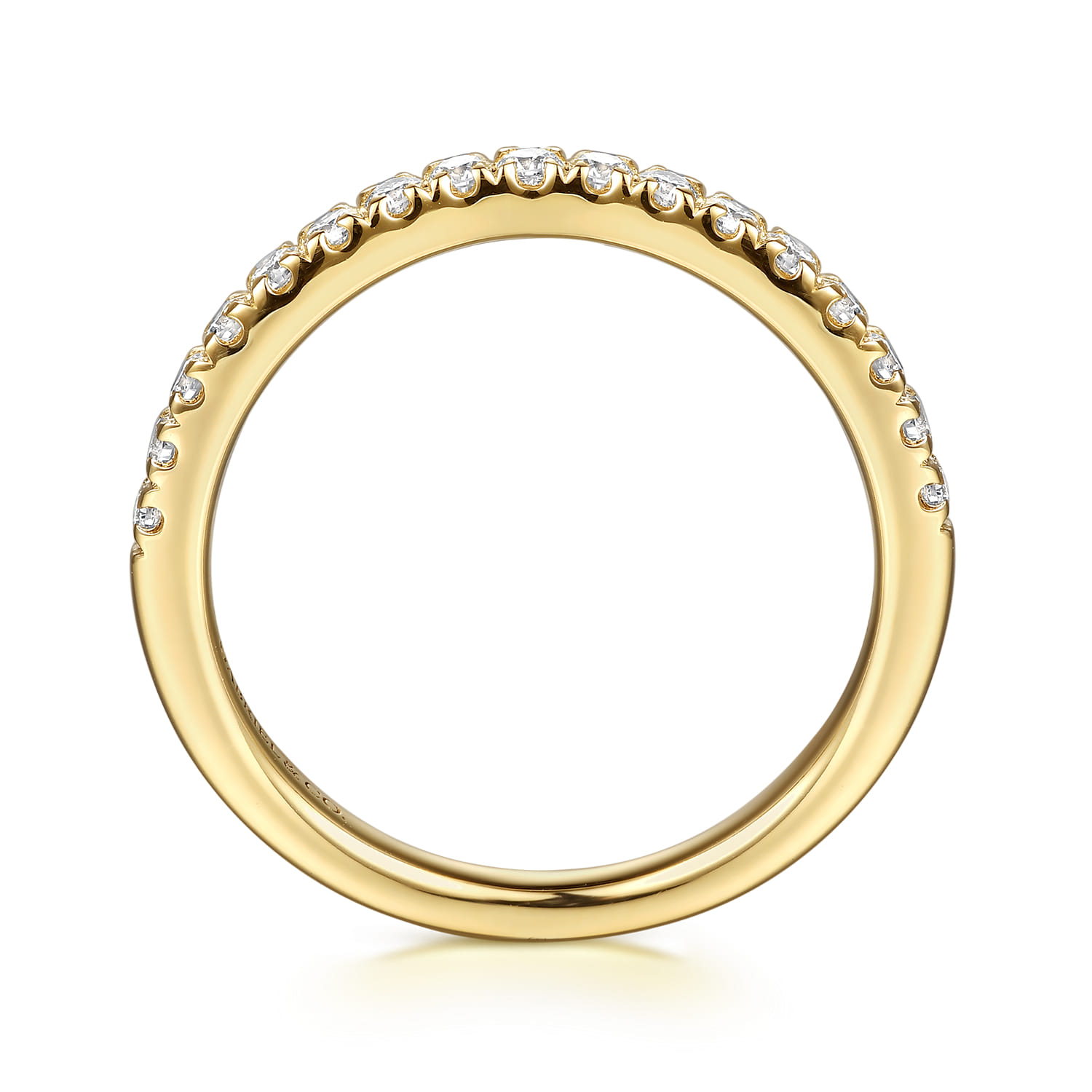 Diamond Matching Wedding Band in 14K Yellow Gold, photograph 2