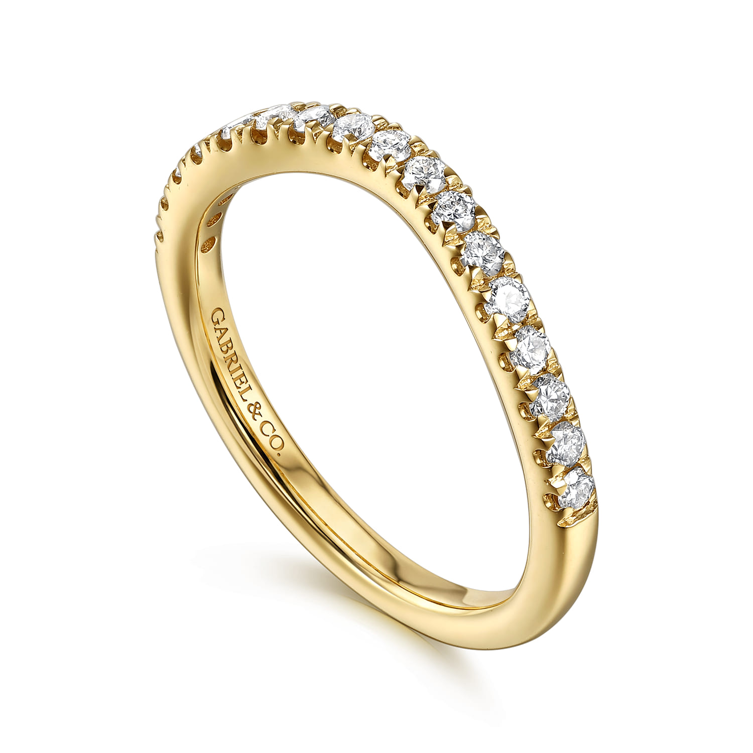 Diamond Matching Wedding Band in 14K Yellow Gold, photograph 3