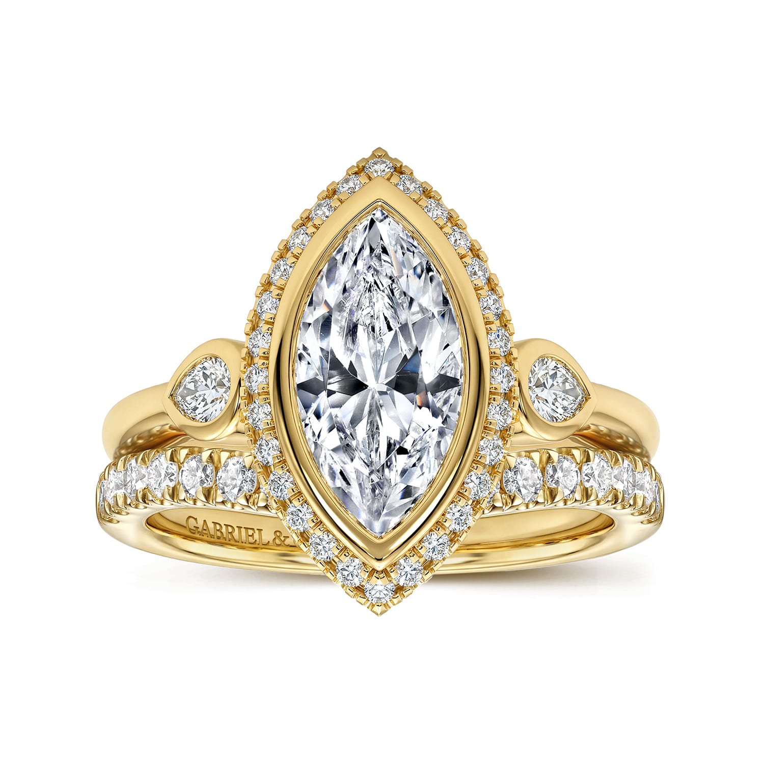 Diamond Matching Wedding Band in 14K Yellow Gold, photograph 4