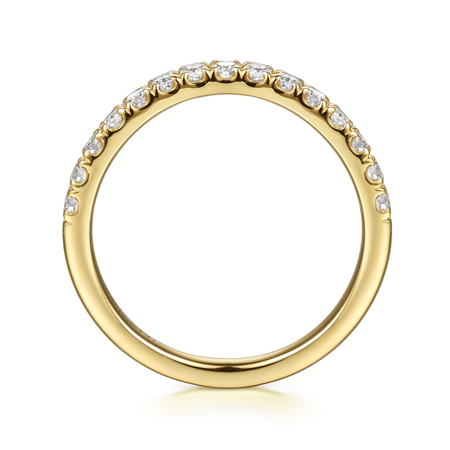 Diamond Matching Wedding Band in 14K Yellow Gold, photograph 2