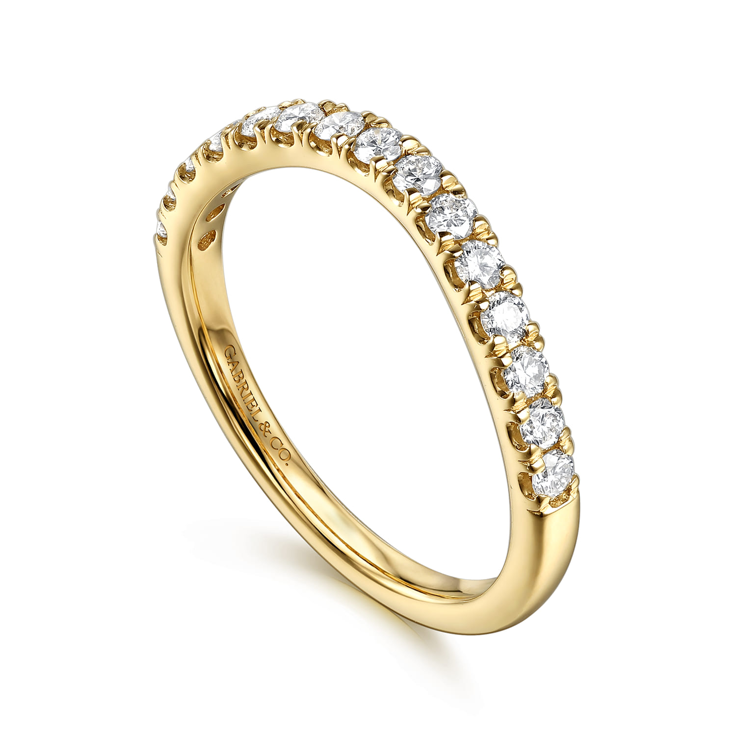 Diamond Matching Wedding Band in 14K Yellow Gold, photograph 3