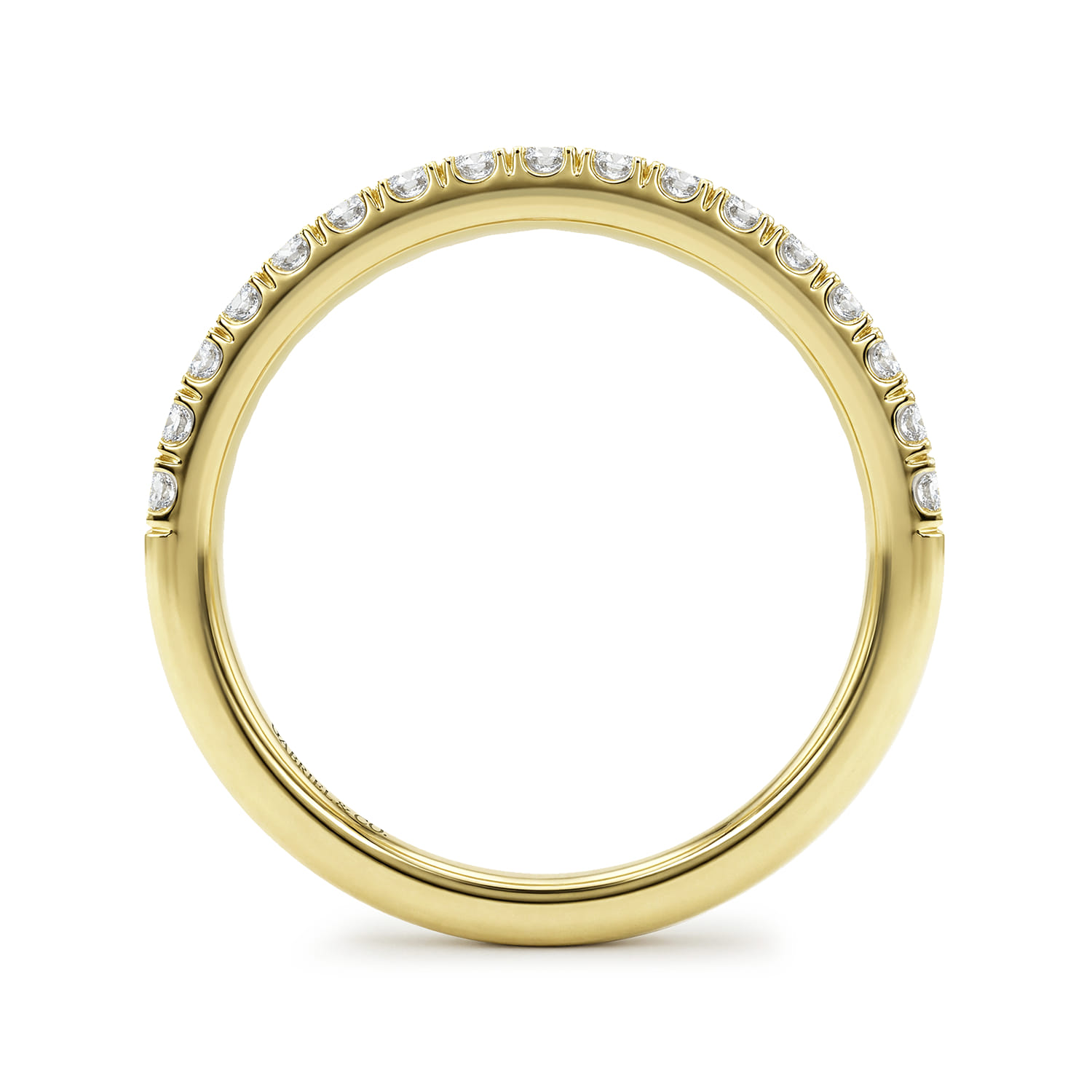 Diamond Matching Wedding Band in 14K Yellow Gold, photograph 2
