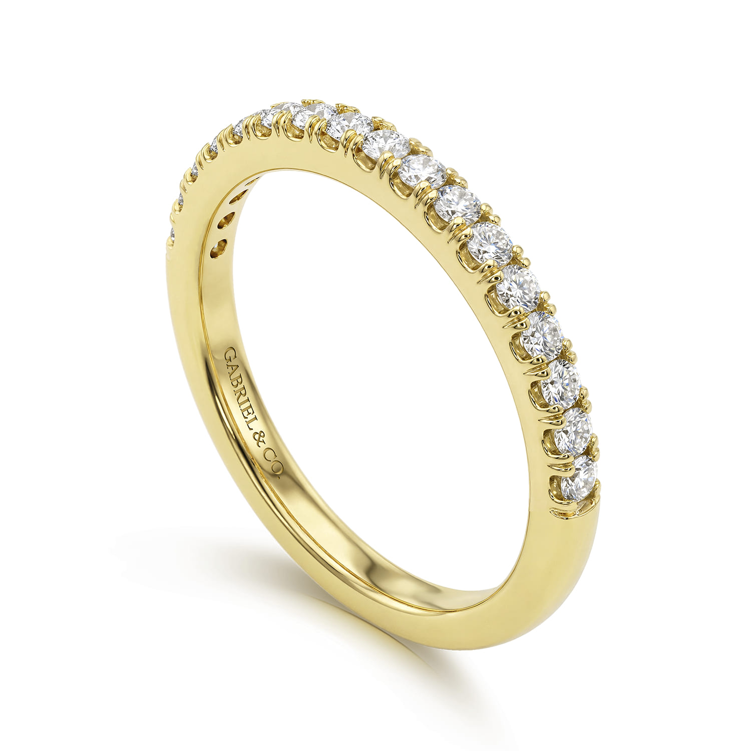Diamond Matching Wedding Band in 14K Yellow Gold, photograph 3