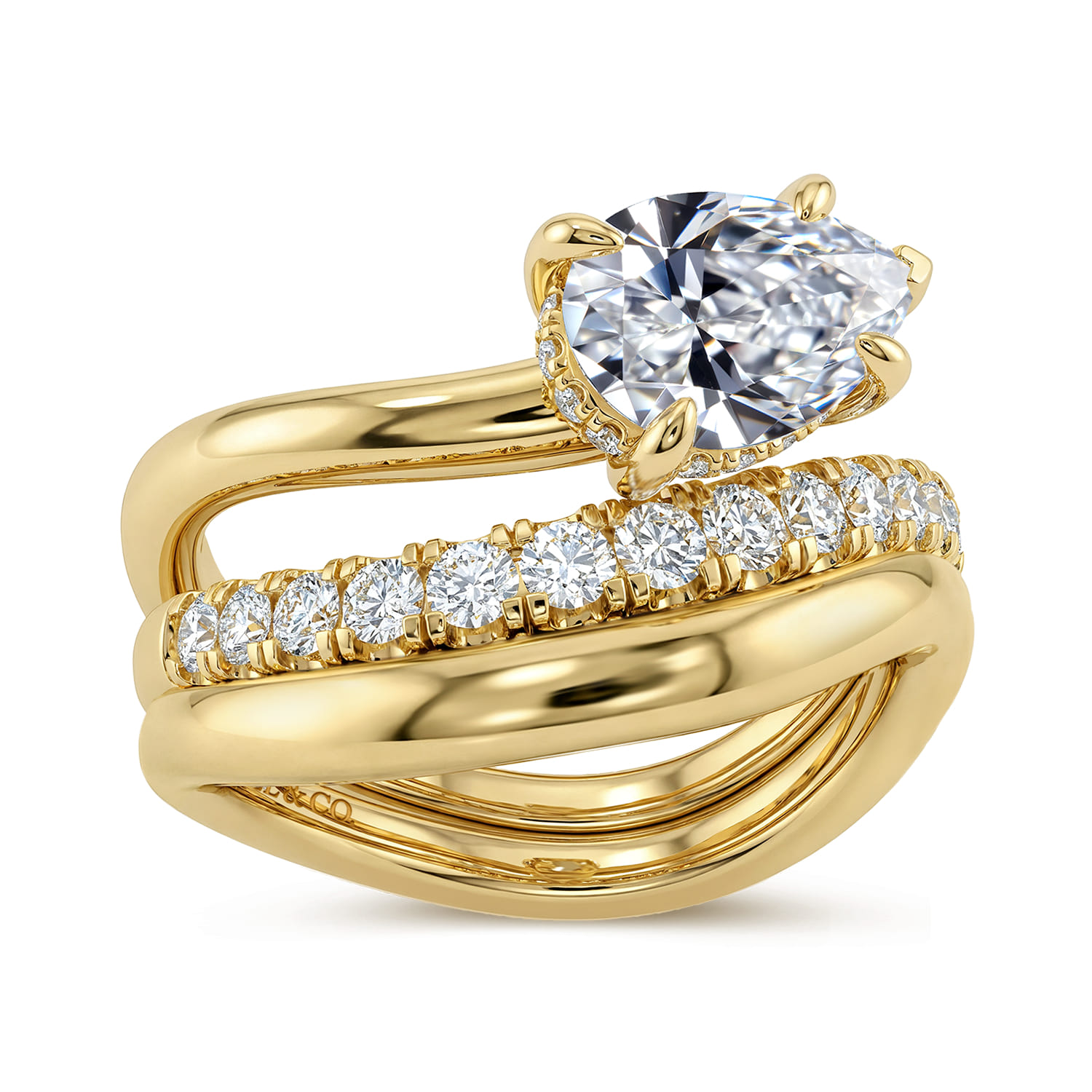 Matching Wedding Band in 14K Yellow Gold, photograph 4
