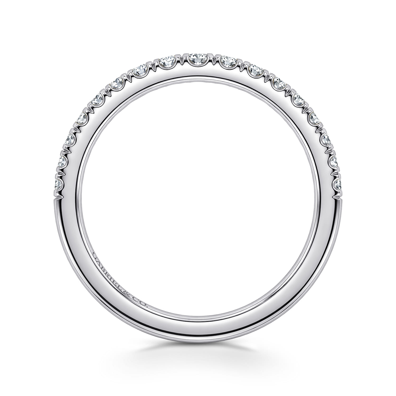 Diamond Matching Wedding Band in 14K White Gold, photograph 2