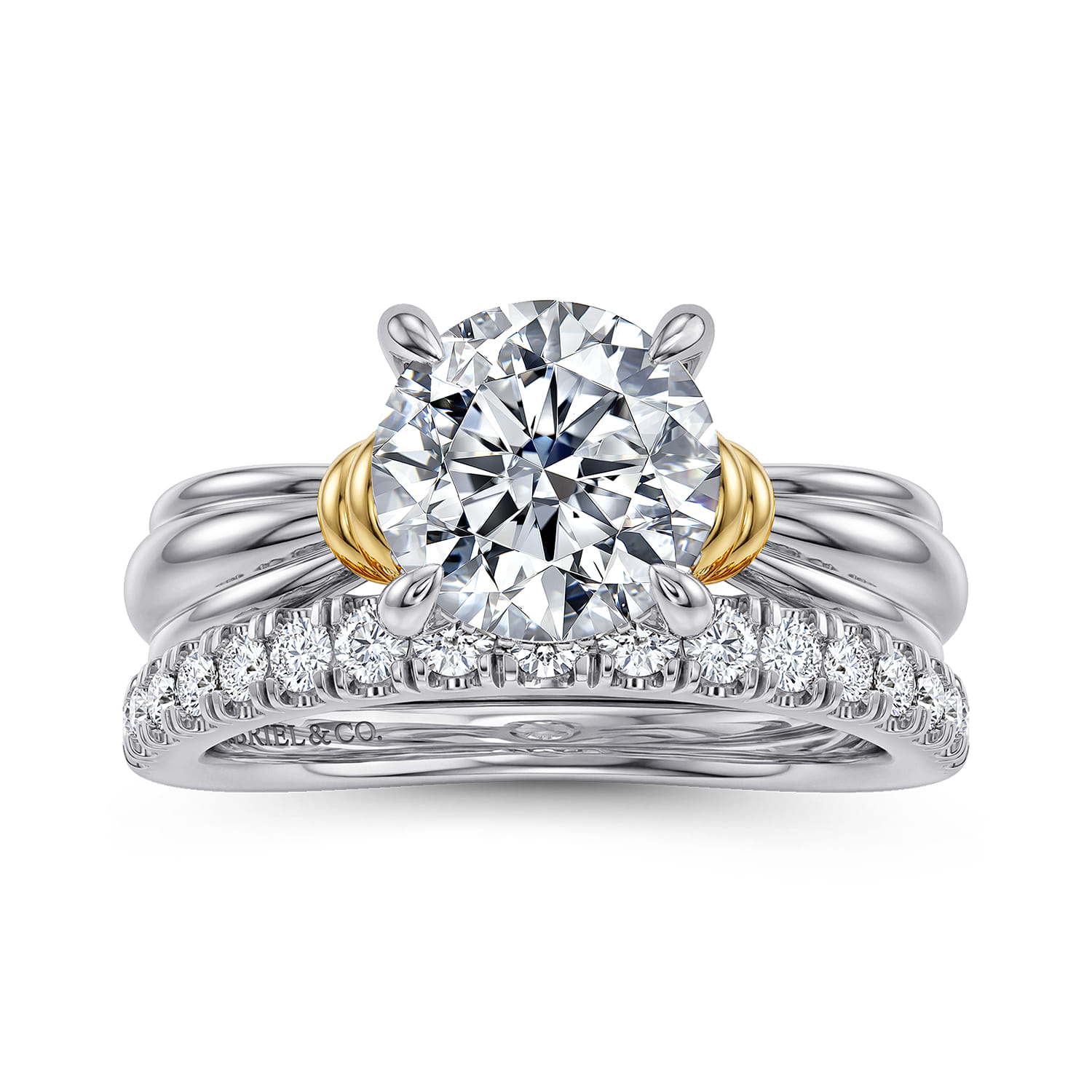 Diamond Matching Wedding Band in 14K White Gold, photograph 4