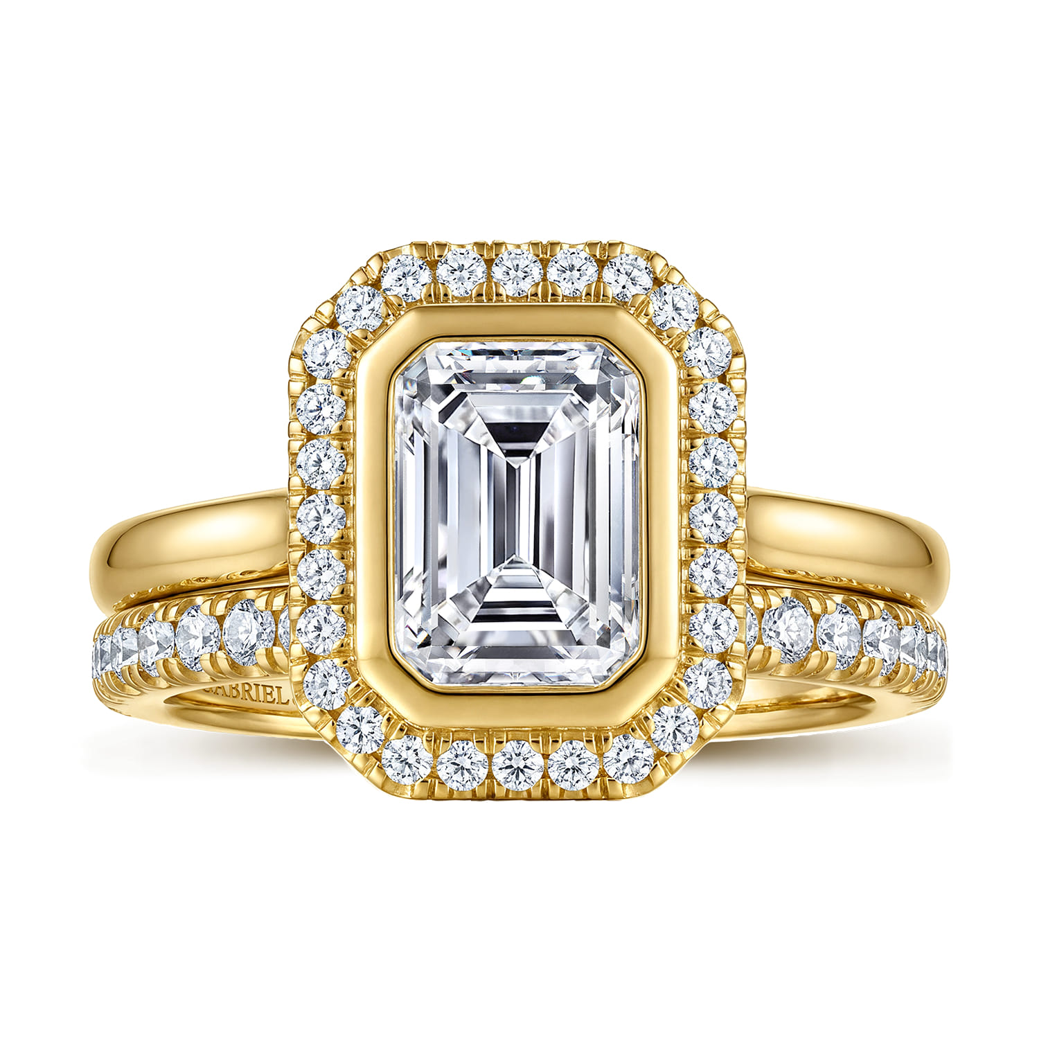 Diamond Matching Wedding Band in 14K Yellow Gold, photograph 4