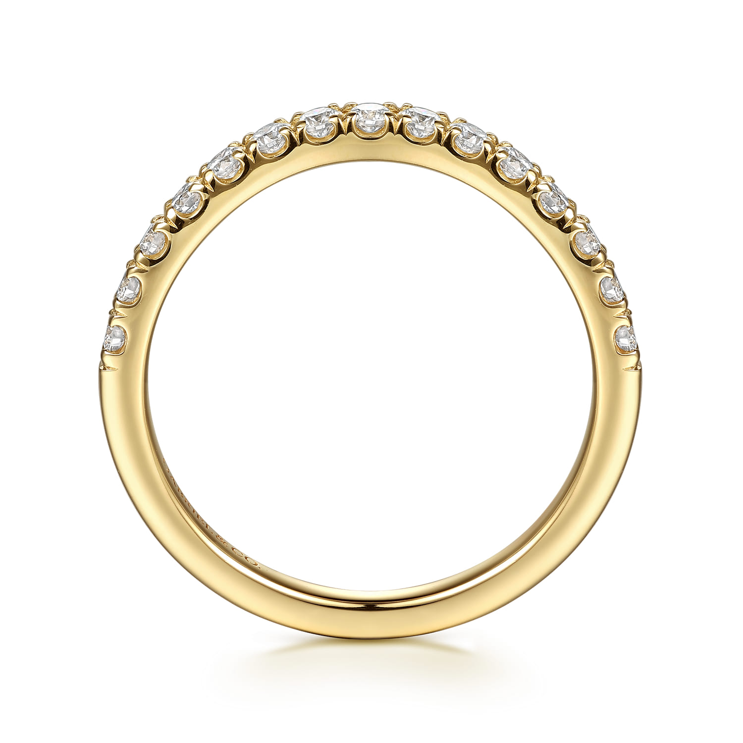 Diamond Matching Wedding Band in 14K Yellow Gold, photograph 2