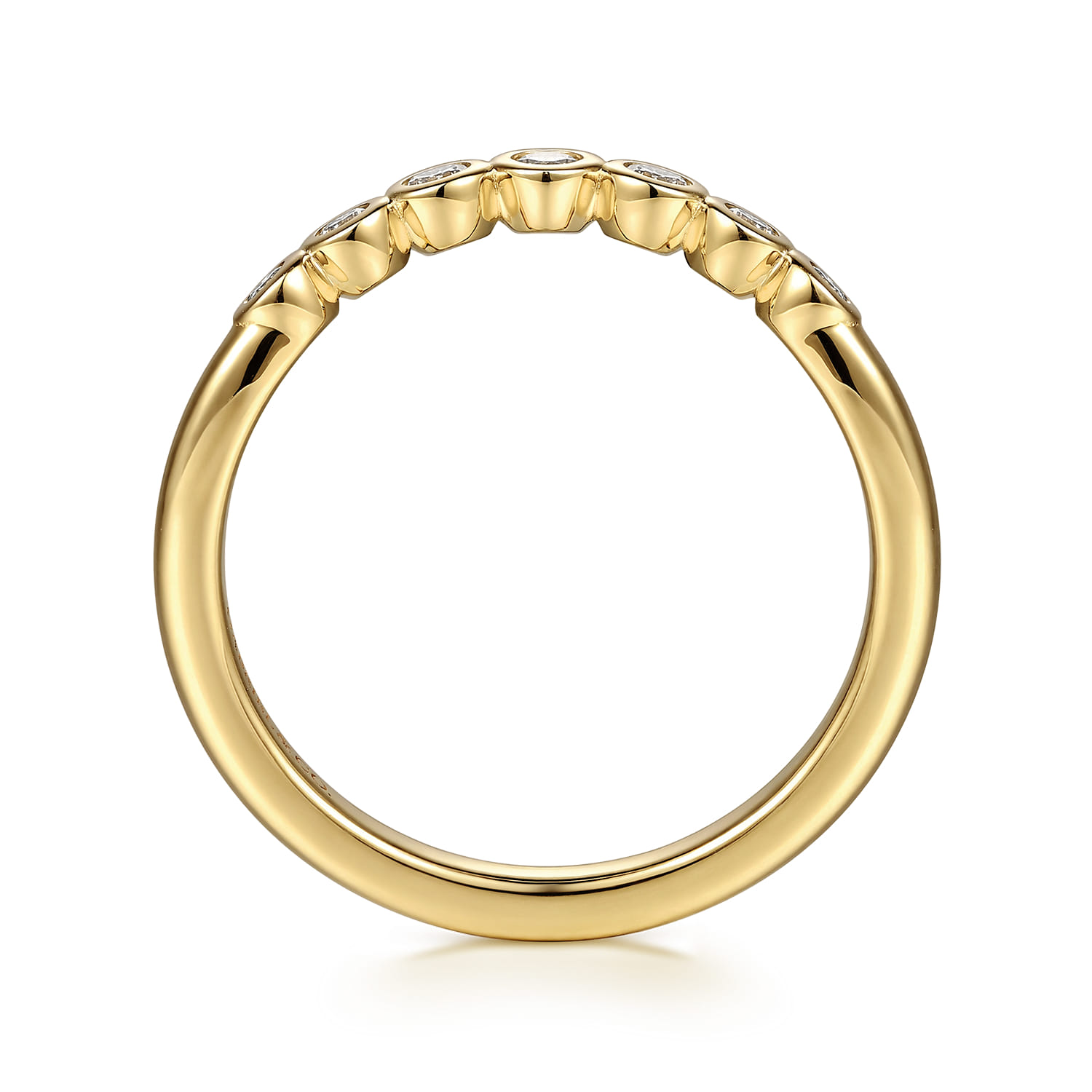 Diamond Matching Wedding Band in 14K Yellow Gold, photograph 2