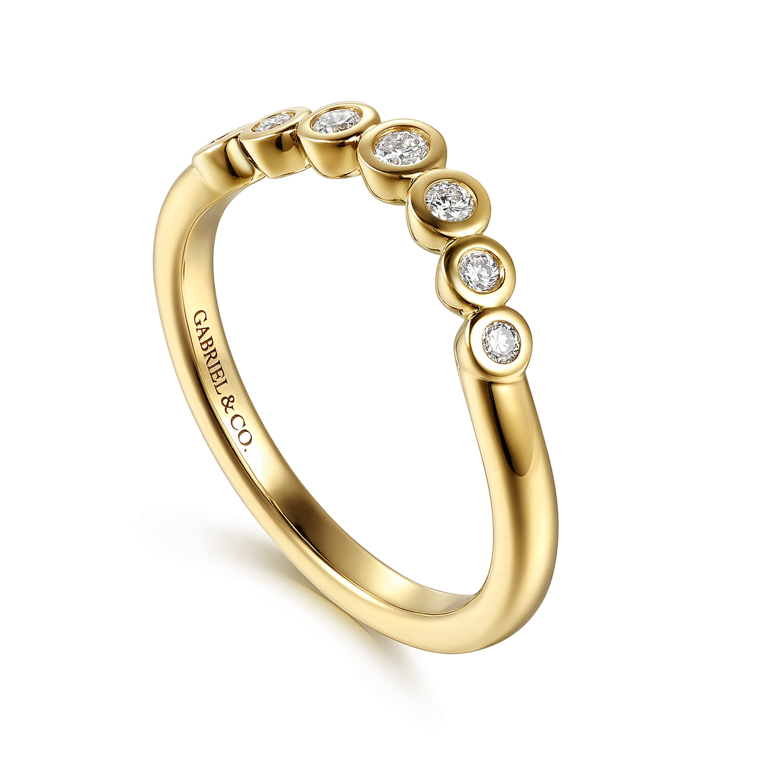Diamond Matching Wedding Band in 14K Yellow Gold, photograph 3