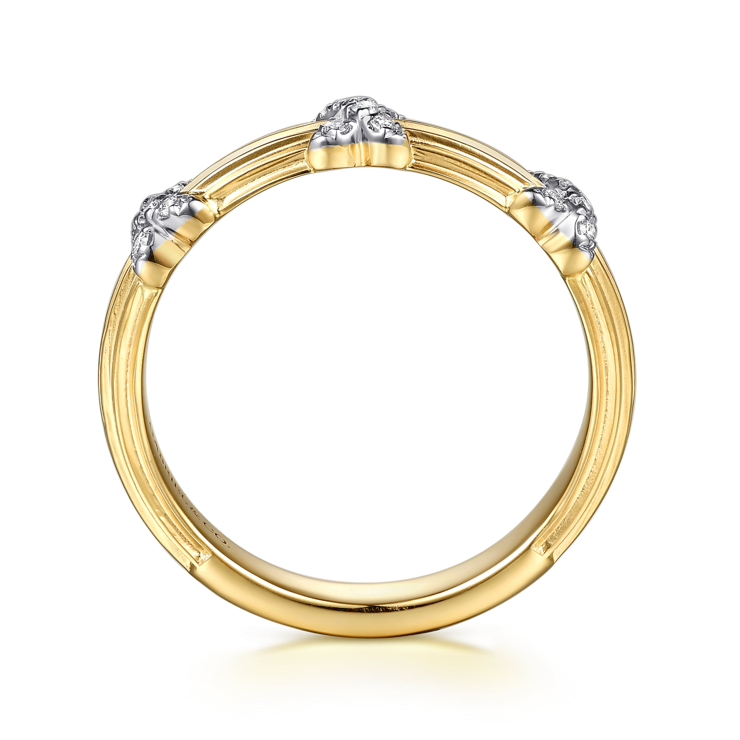 Diamond Matching Wedding Band in 14K Yellow Gold, photograph 2