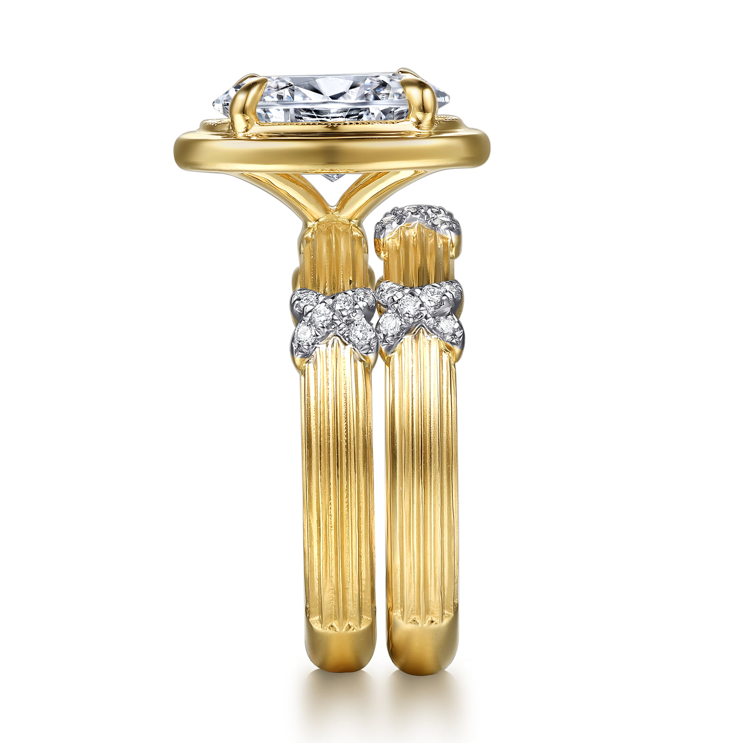 Diamond Matching Wedding Band in 14K Yellow Gold, photograph 5