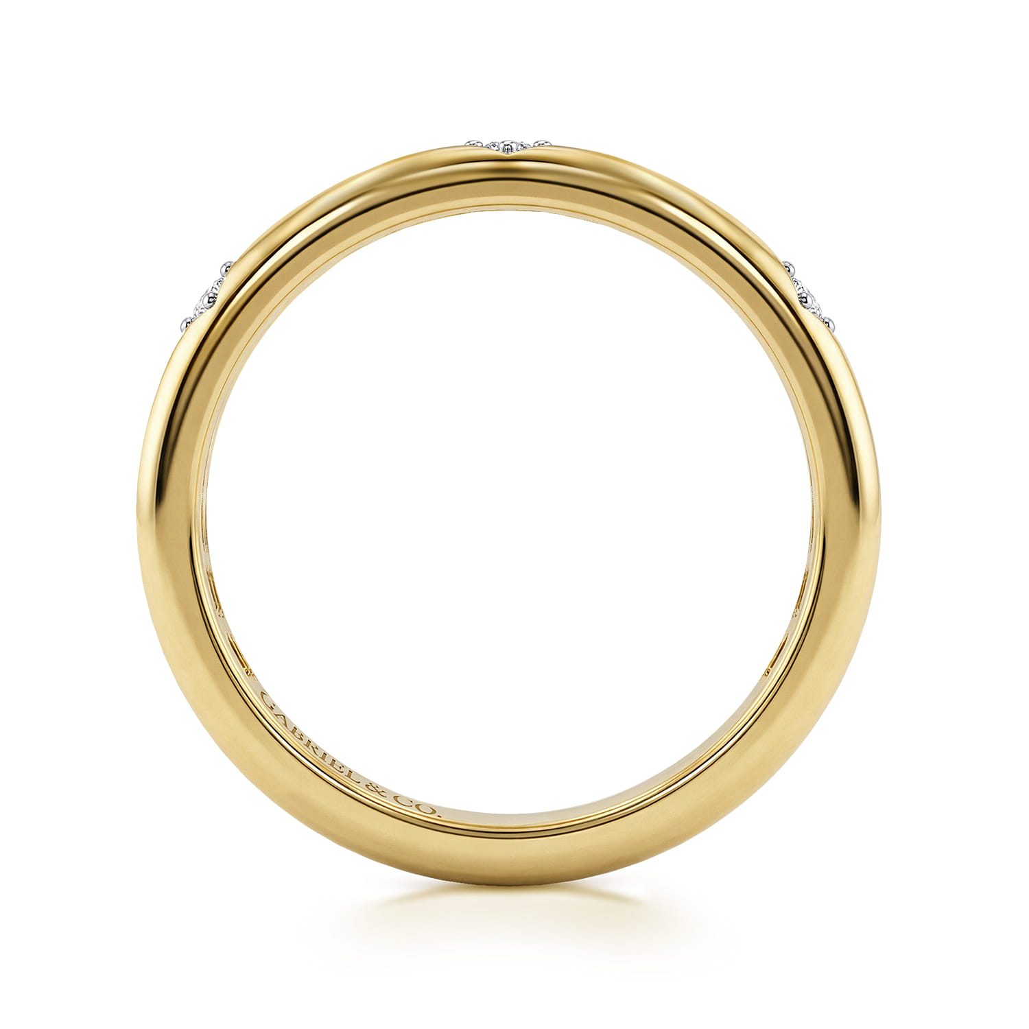 Diamond Matching Wedding Band in 14K Yellow Gold, photograph 2