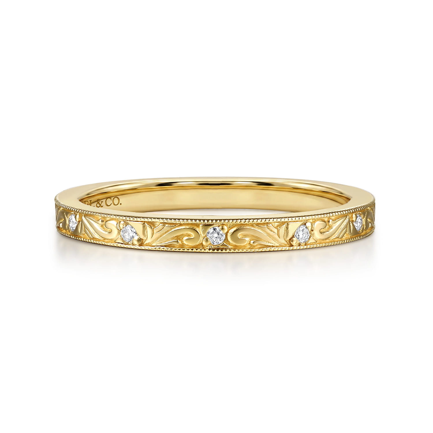 Vintage Inspired Diamond Matching Wedding Band