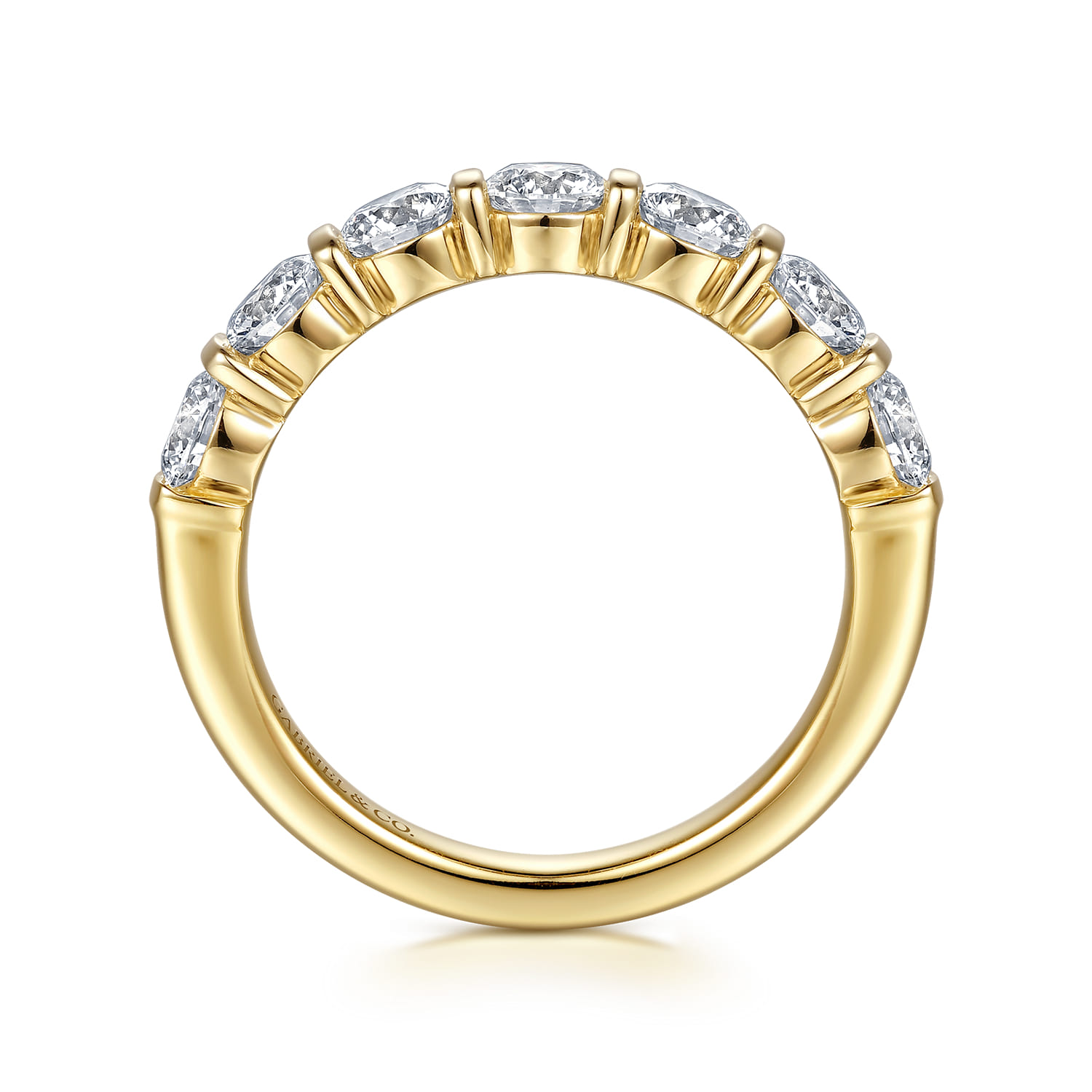 Diamond Matching Wedding Band in 14K Yellow Gold, photograph 2