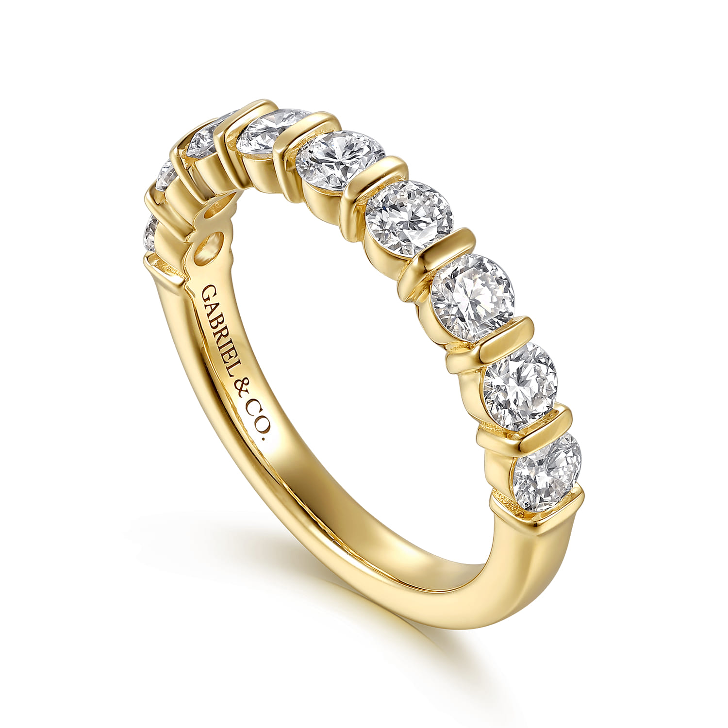 Diamond Matching Wedding Band in 14K Yellow Gold, photograph 3