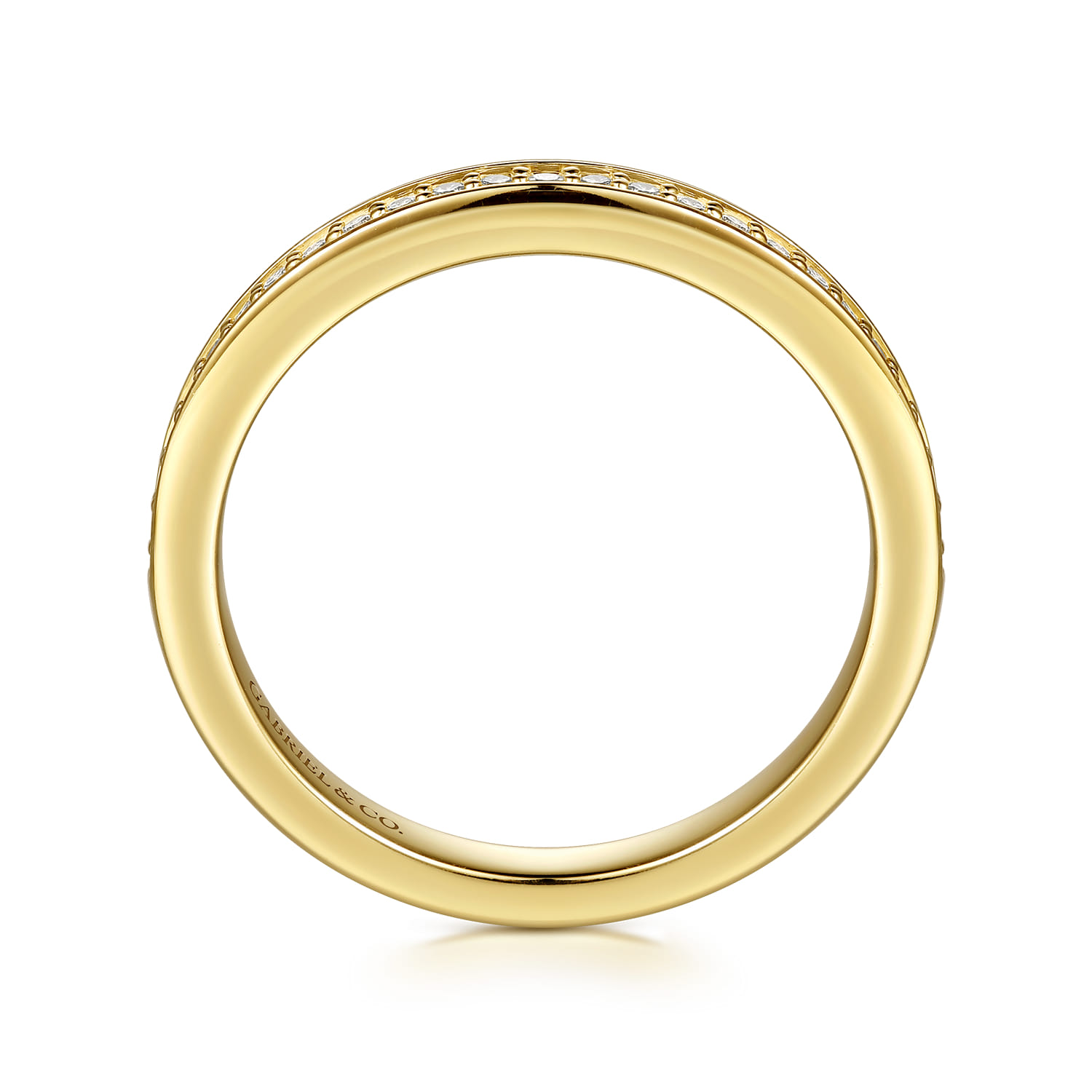 Diamond Matching Wedding Band in 14K Yellow Gold, photograph 2