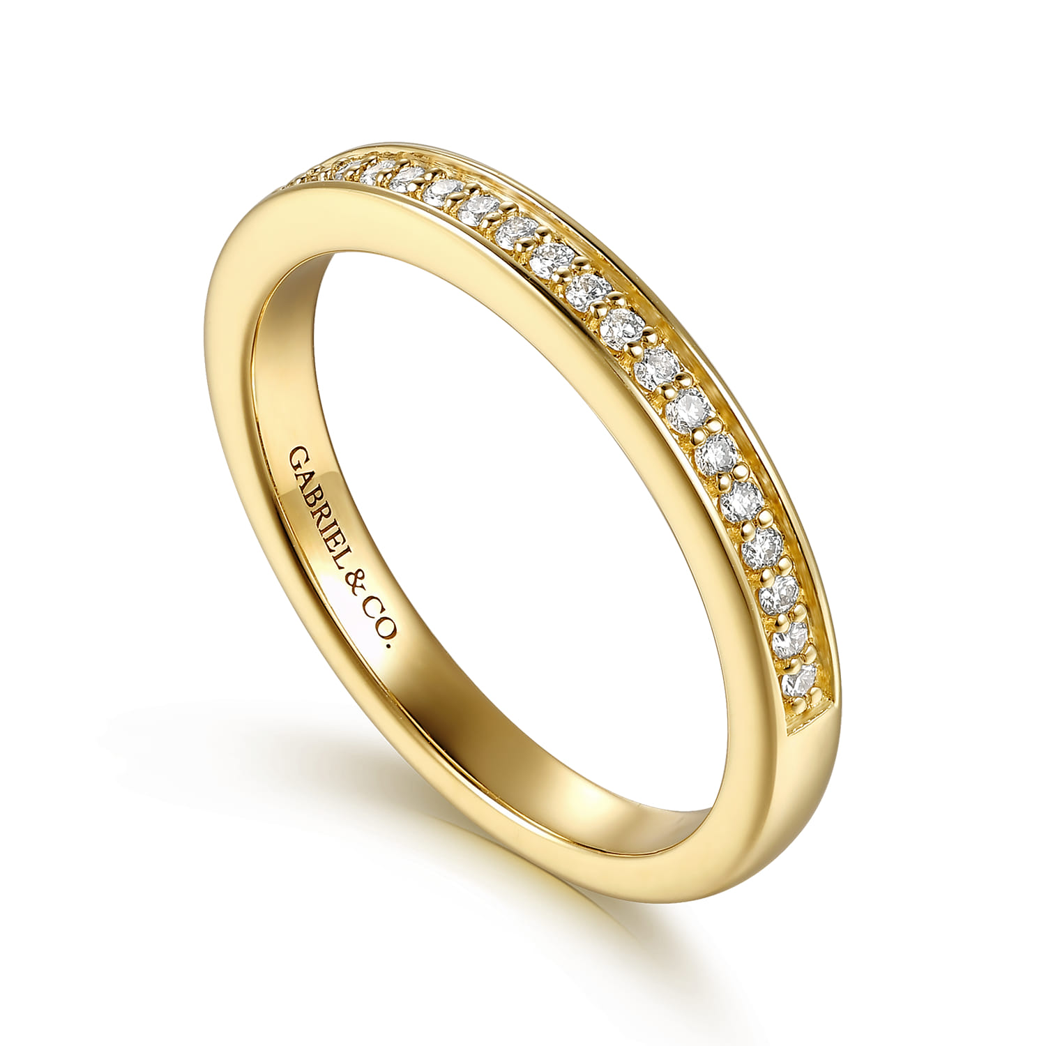 Diamond Matching Wedding Band in 14K Yellow Gold, photograph 3