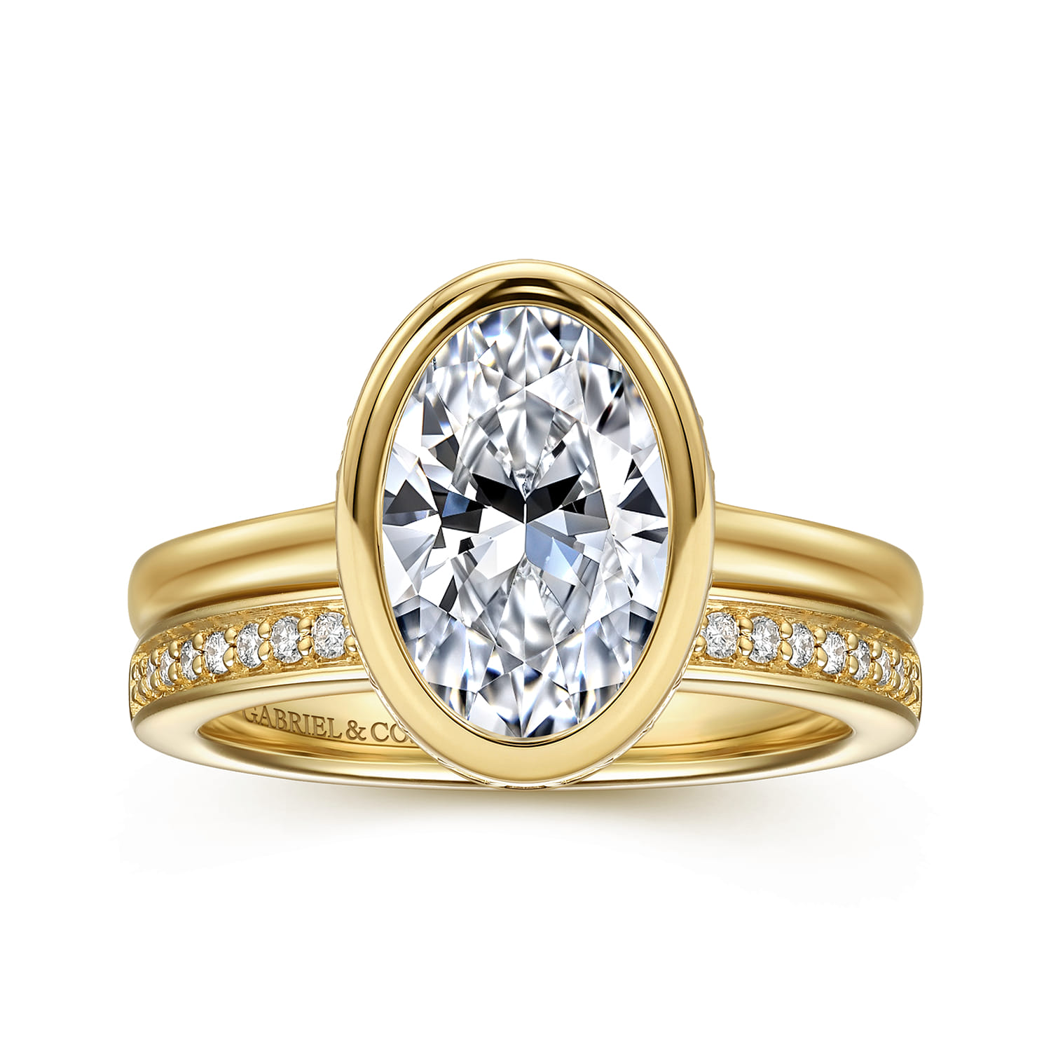 Diamond Matching Wedding Band in 14K Yellow Gold, photograph 4